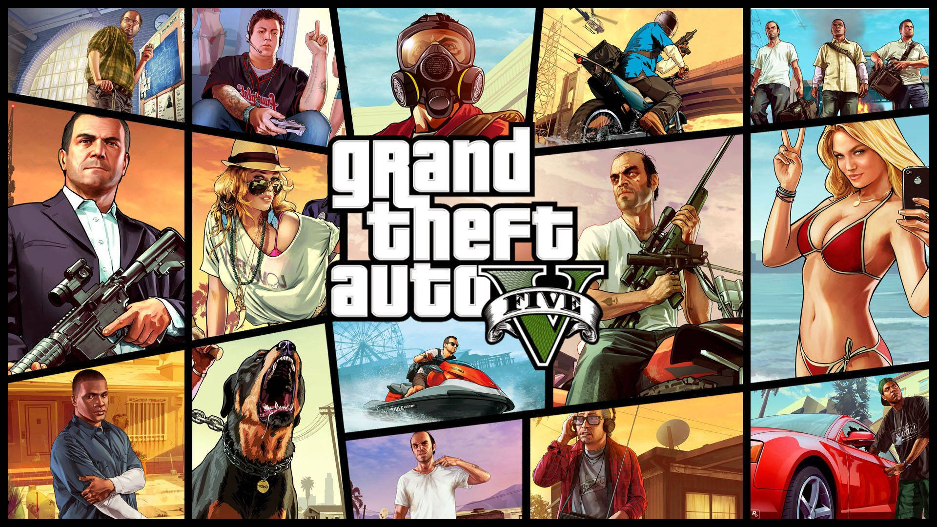 1080p GTA 5 ゲームポスター 壁紙