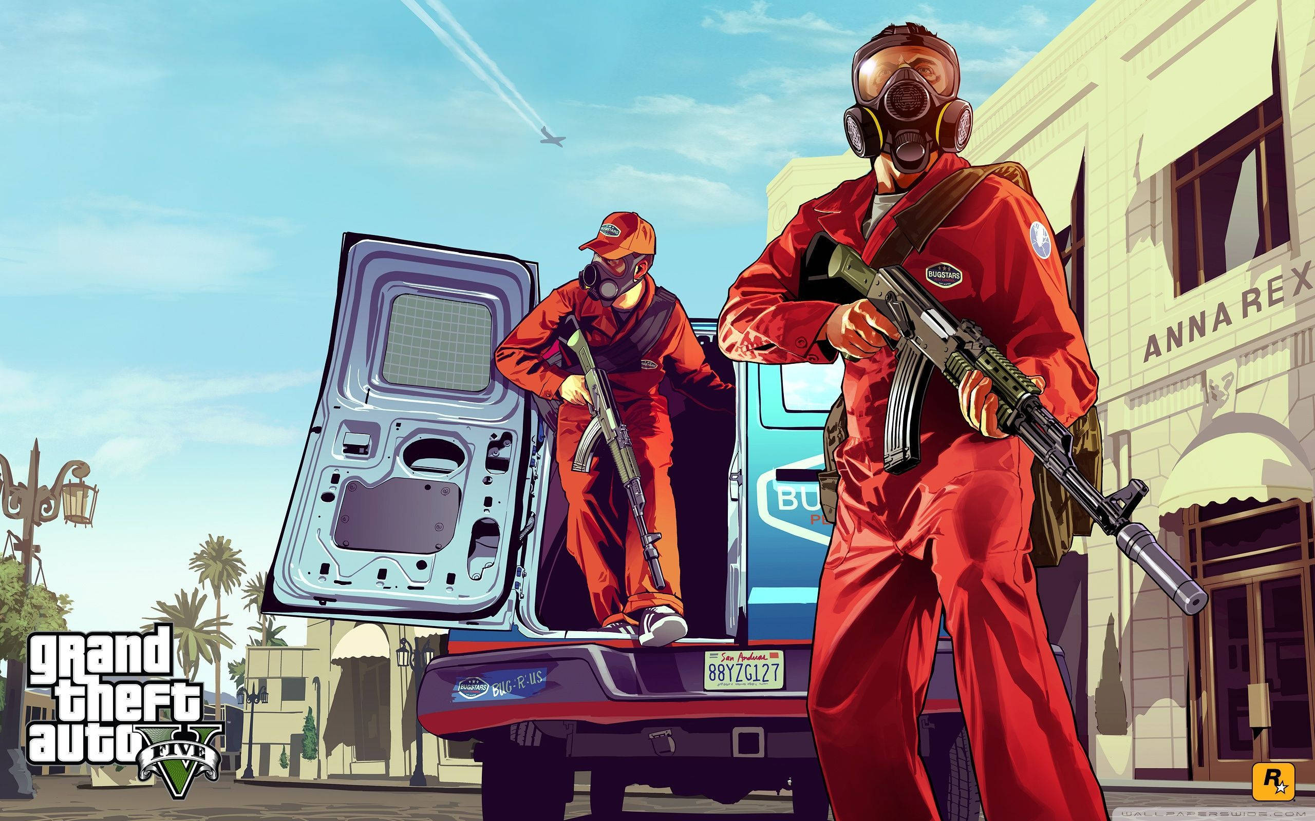 1080p GTA5 銀行強盗 壁紙