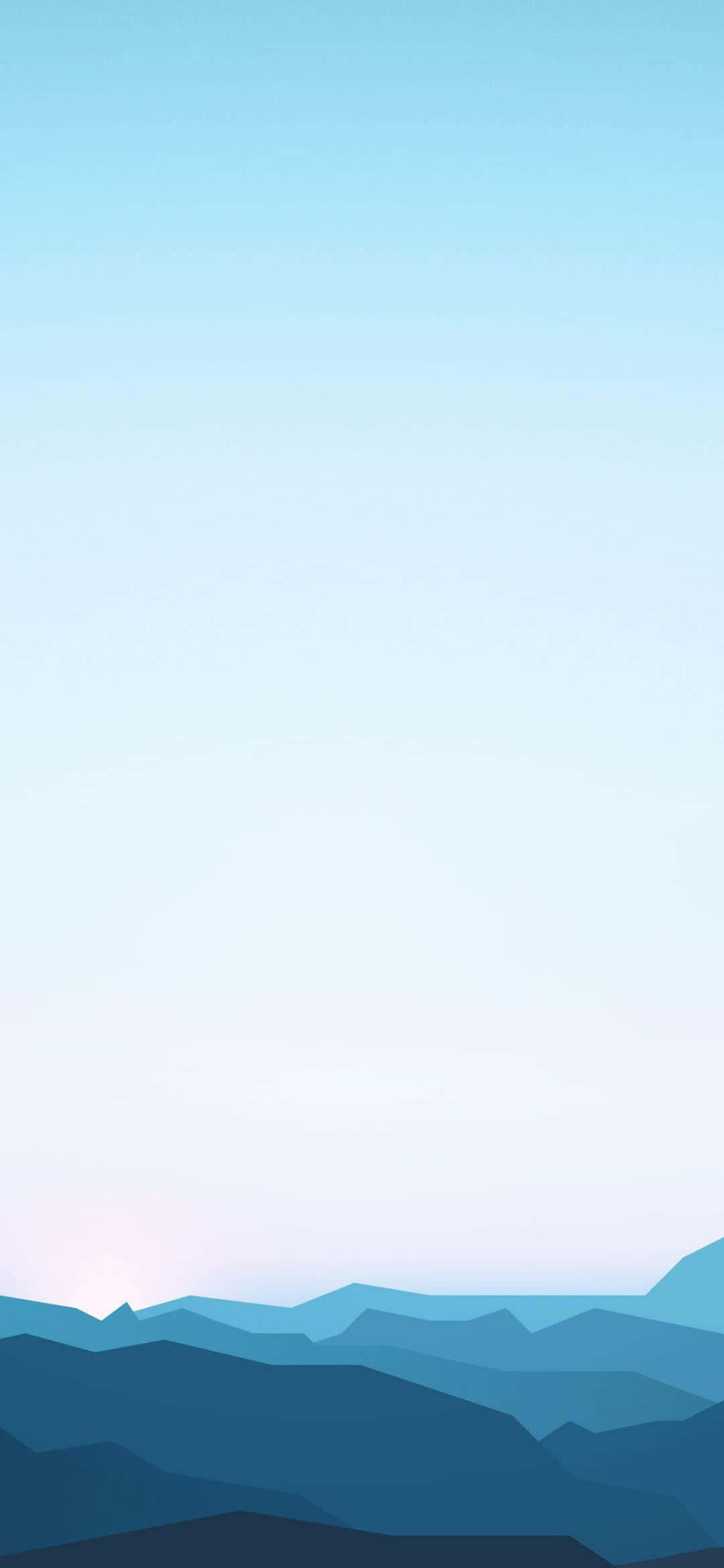 1080x2340 4K ミニマルな山々 幾何学アート 壁紙