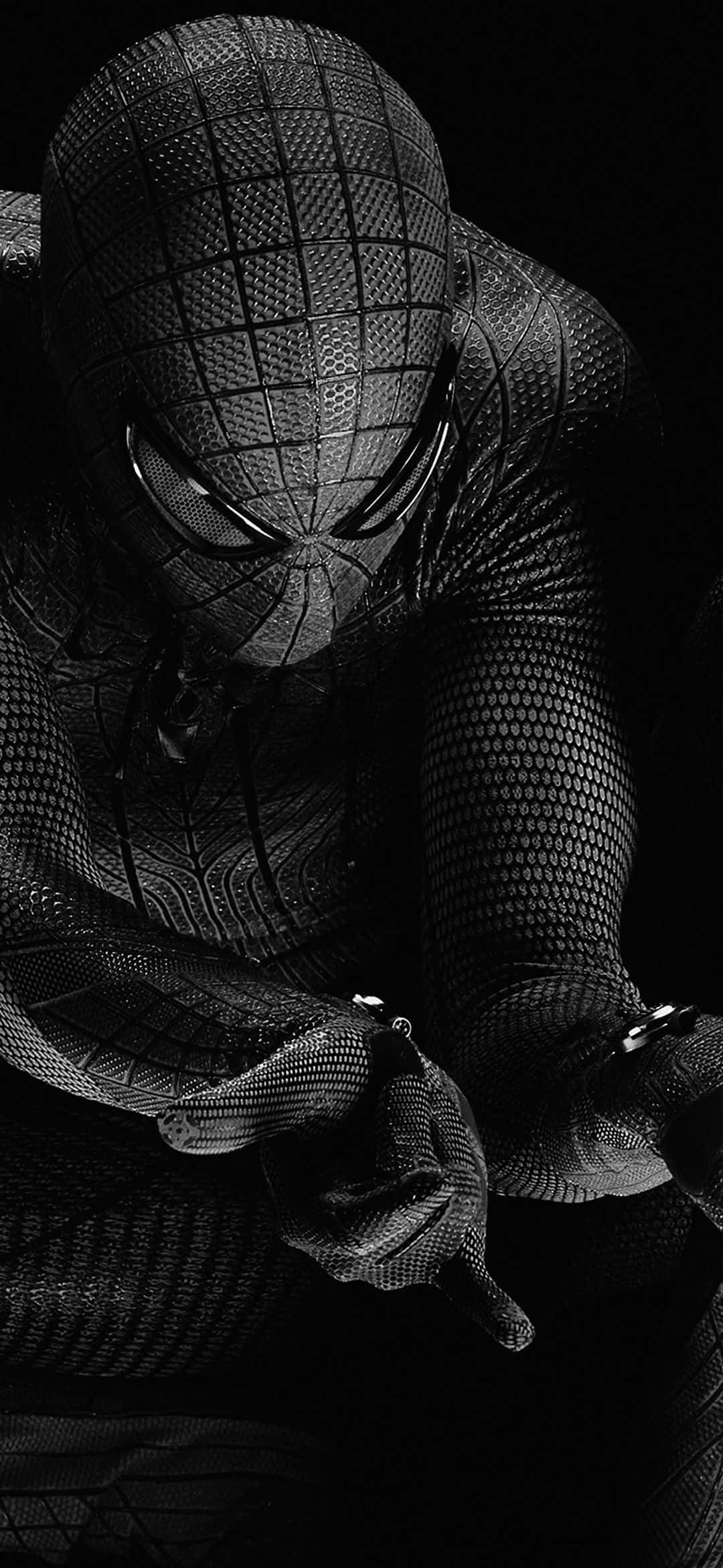 1080x2340 4K アメイジング・スパイダーマン ブラックスーツ 壁紙