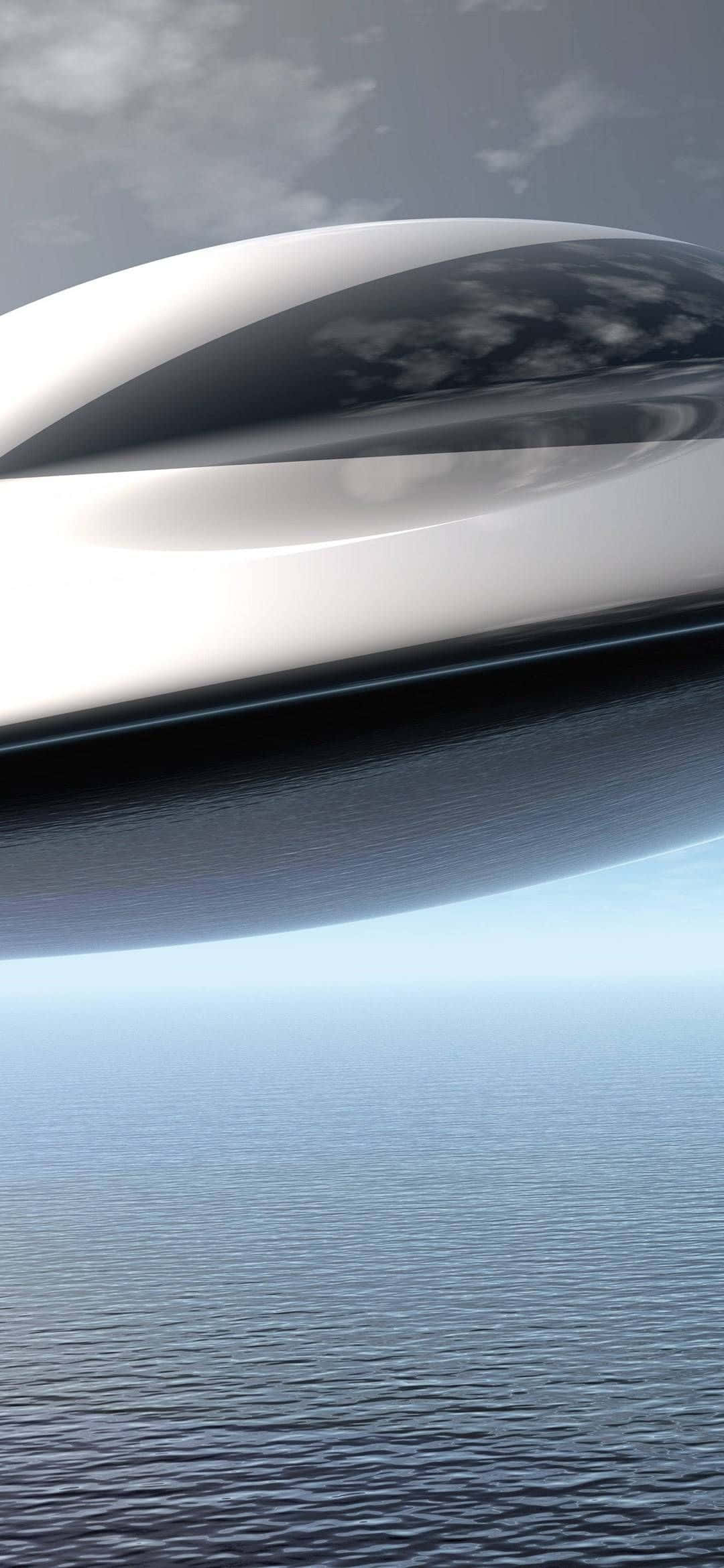 1080x2340 4K UFO宇宙船 クローズアップ デジタルアート 壁紙