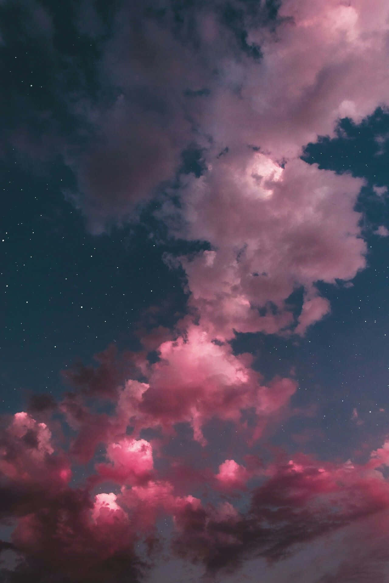 パープルクラウズ 1280x1920 背景 壁紙