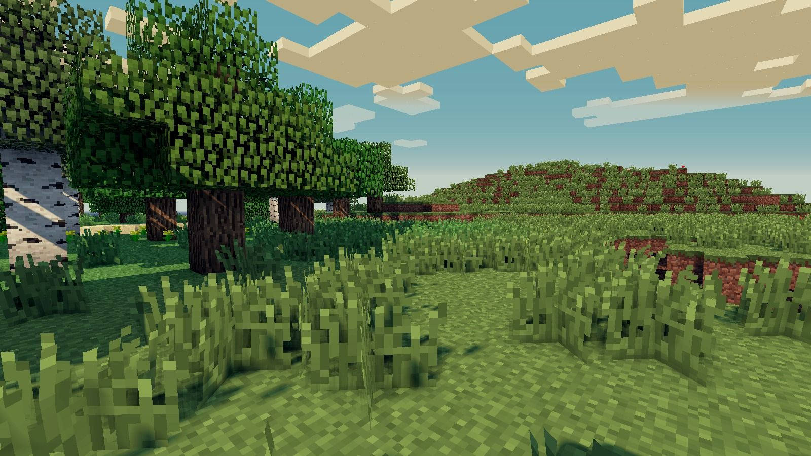 1280x720 マインクラフト 緑の野原 壁紙