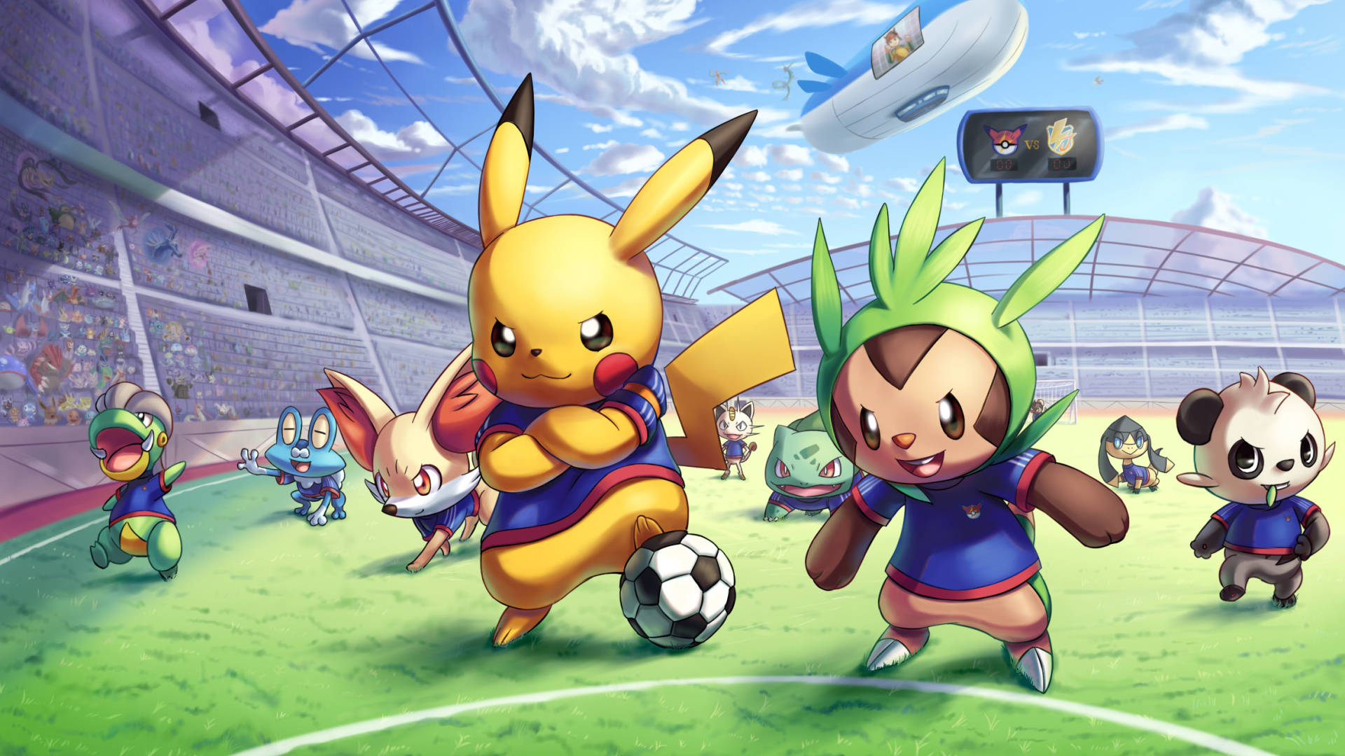1920×1080 アニメ ポケモン サッカーマッチ 壁紙