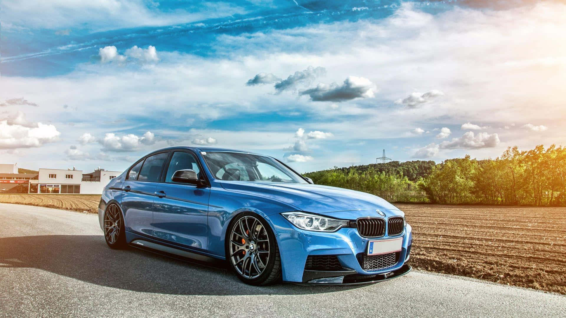 1920x1080 BMW シャイニーブルー F30 壁紙