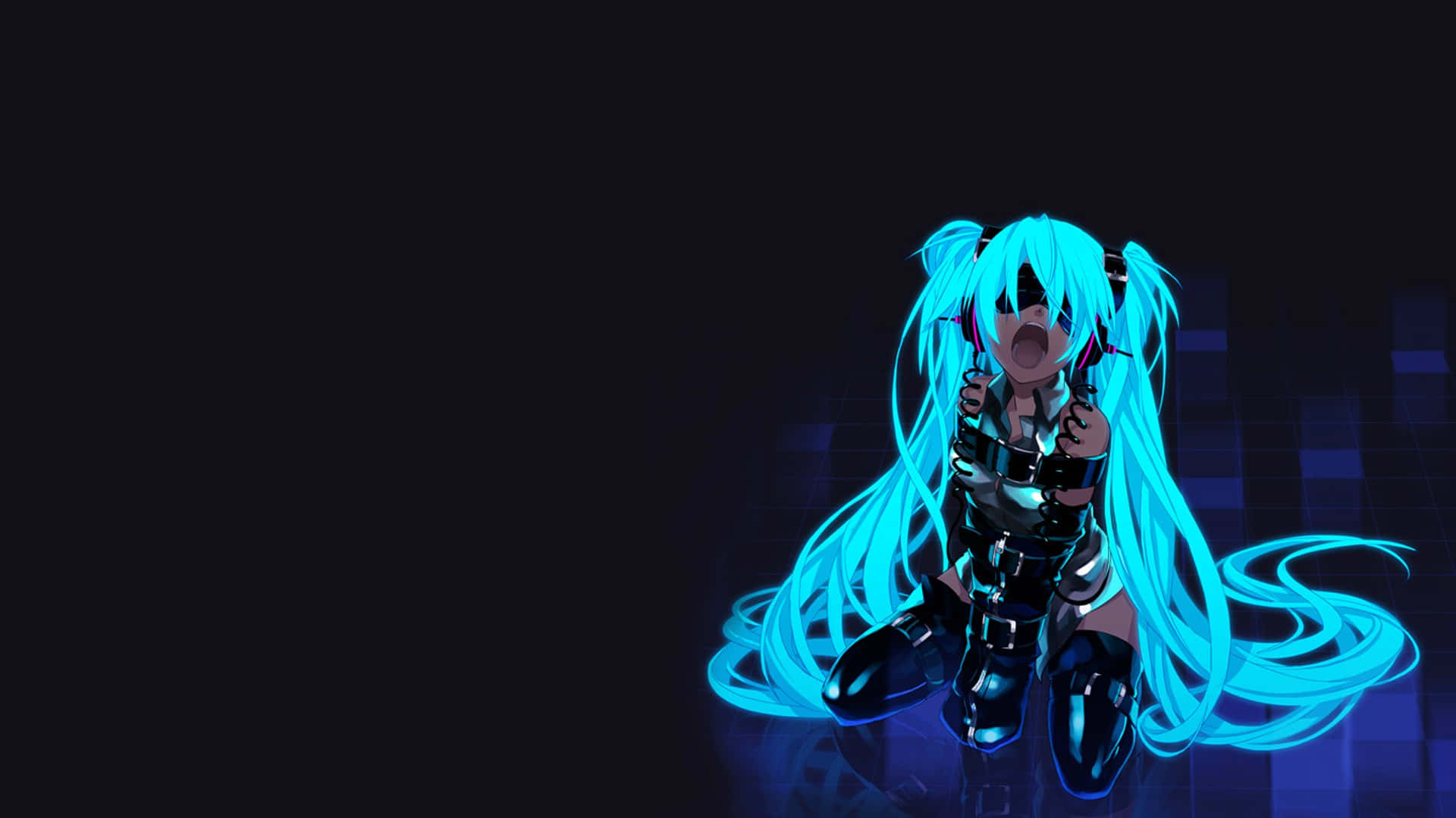 1920x1080 アニメ 初音ミク ルミネッセントブルー 壁紙