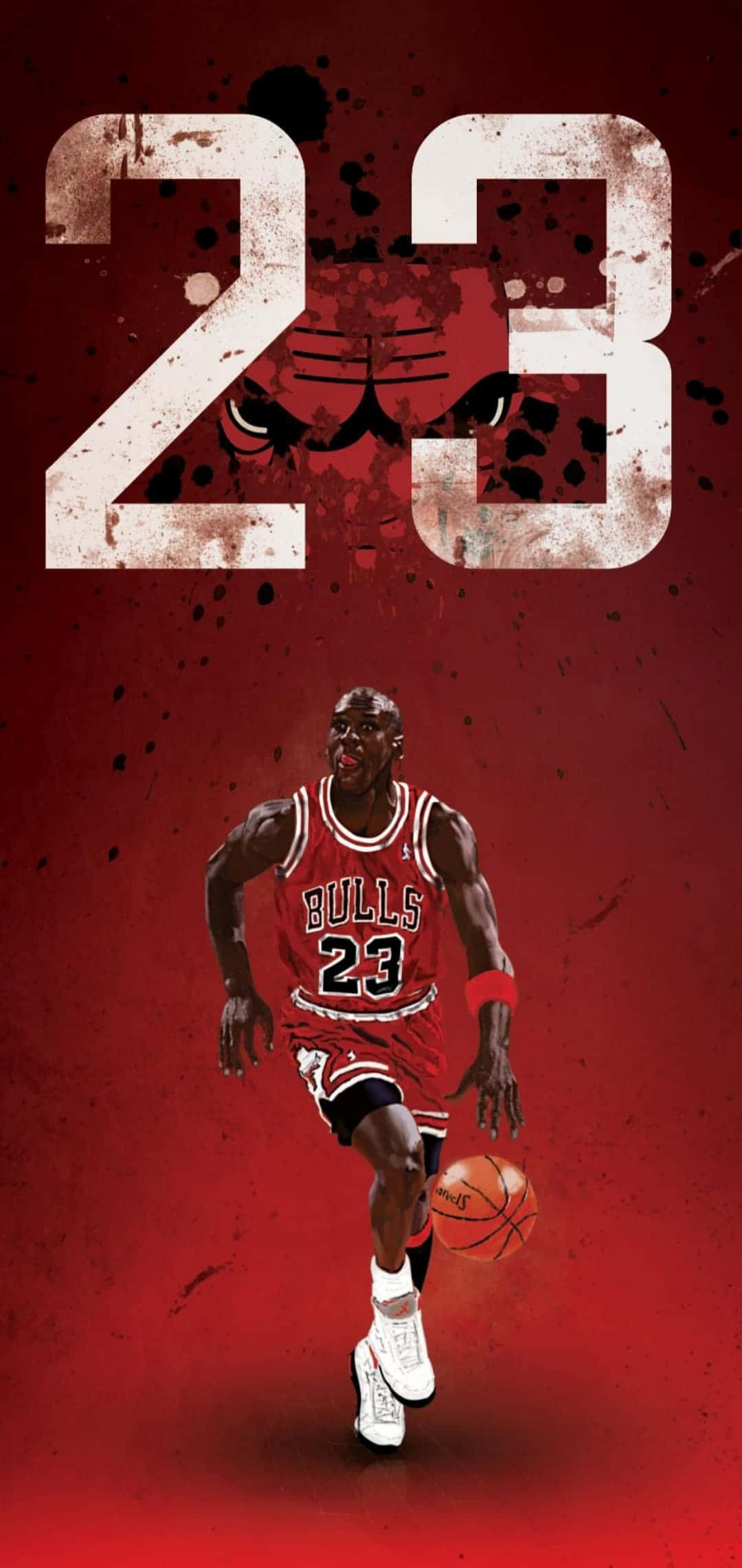 「1998年NBAファイナル、ユタ・ジャズ戦での決勝シュート後、ユニフォームを掲げるマイケル・ジョーダン」 壁紙