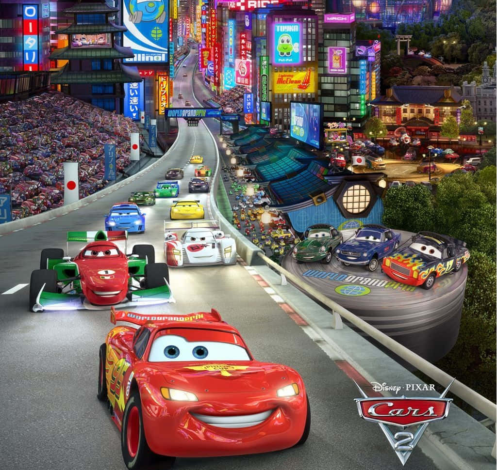 ライトニング・マックィーンとメーターが再会！ディズニー・ピクサー『カーズ2』 壁紙