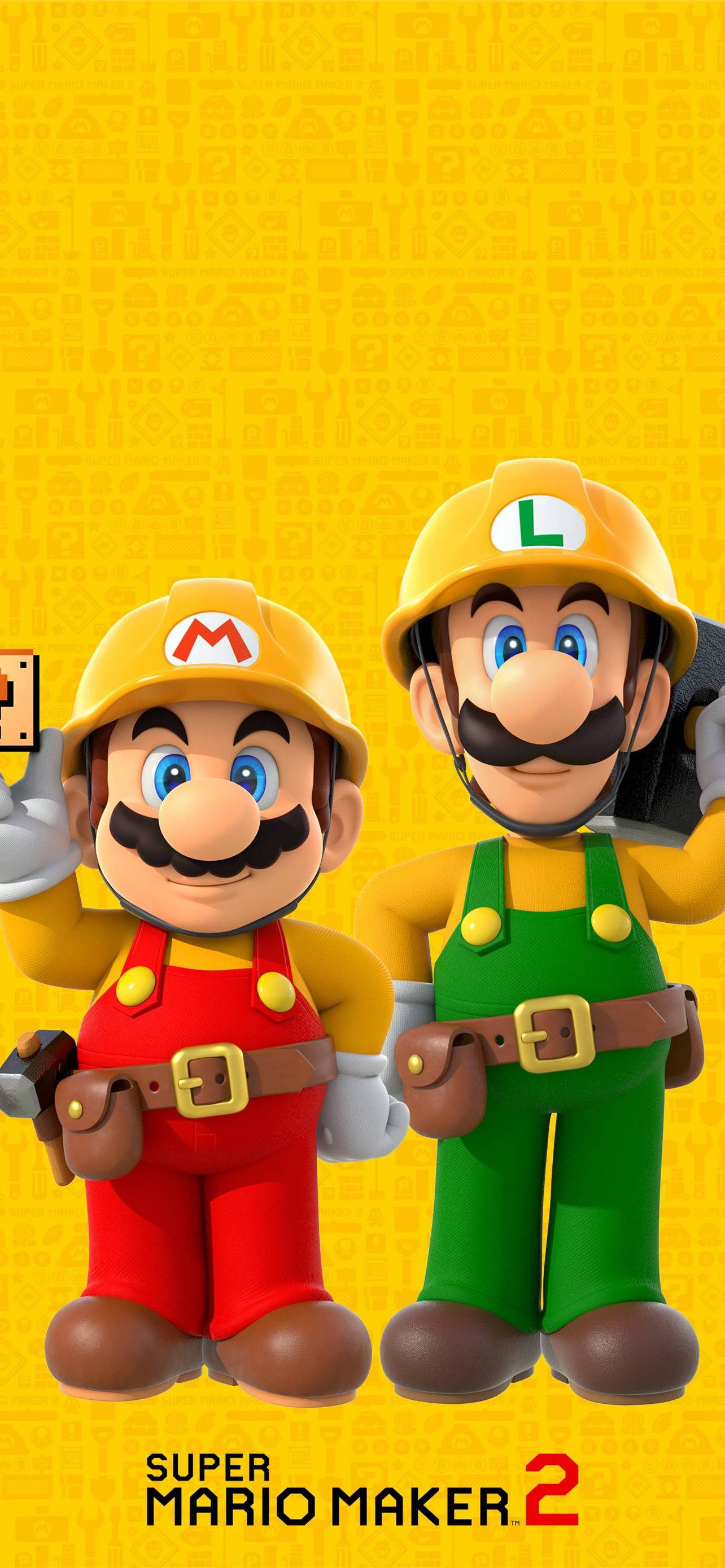 マリオとルイージ スーパーマリオメーカー2 プロモ 壁紙