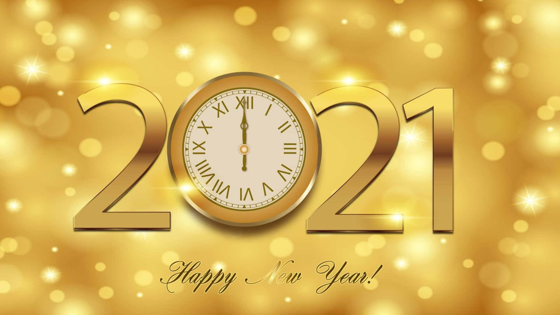 「輝く2021年：新年を祝うハッピーな祭典」 壁紙