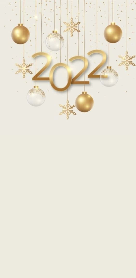 吊るされたオーナメント 新年2022 壁紙