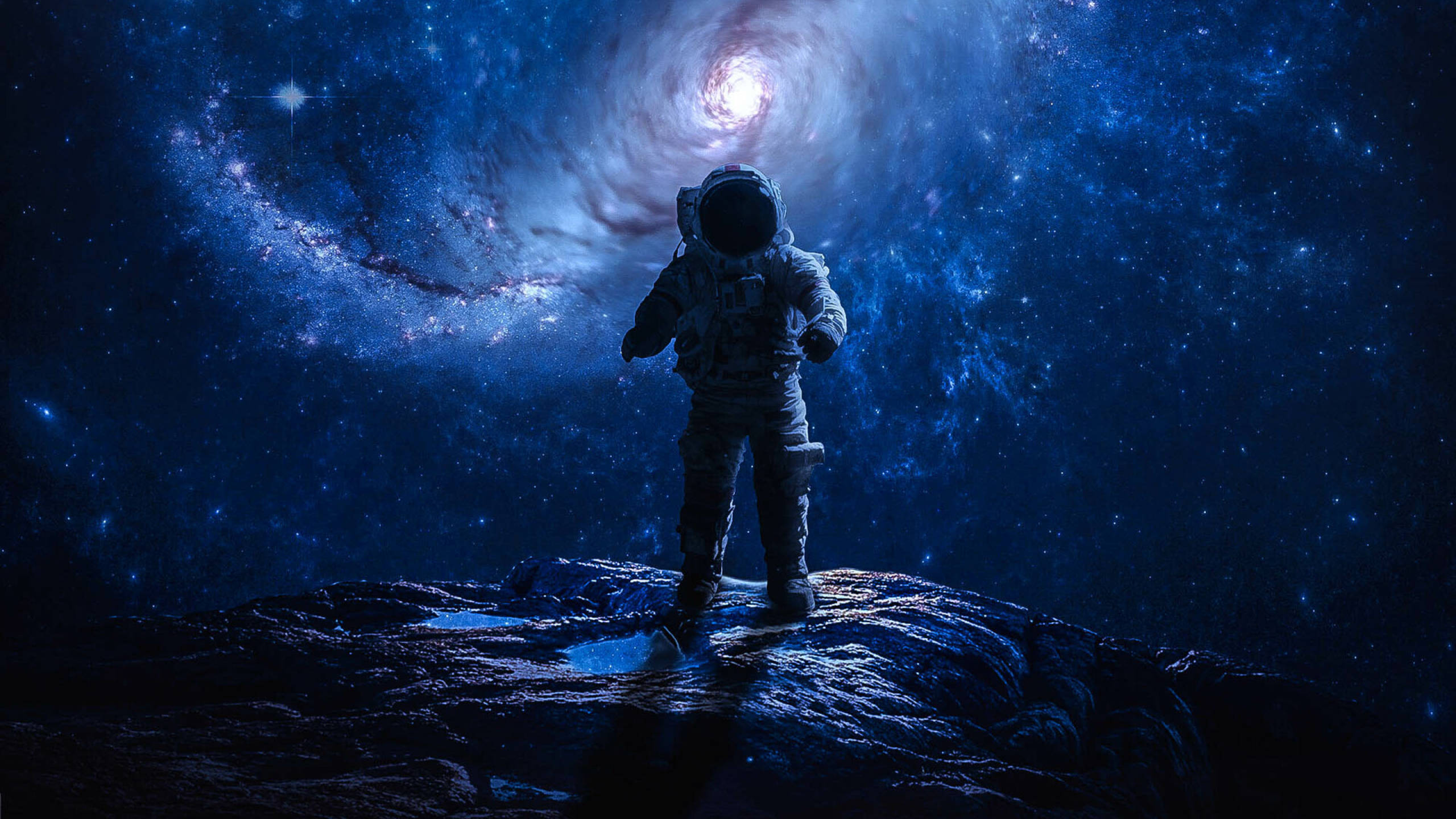 宇宙飛行士 宇宙空間 2560x1440 壁紙