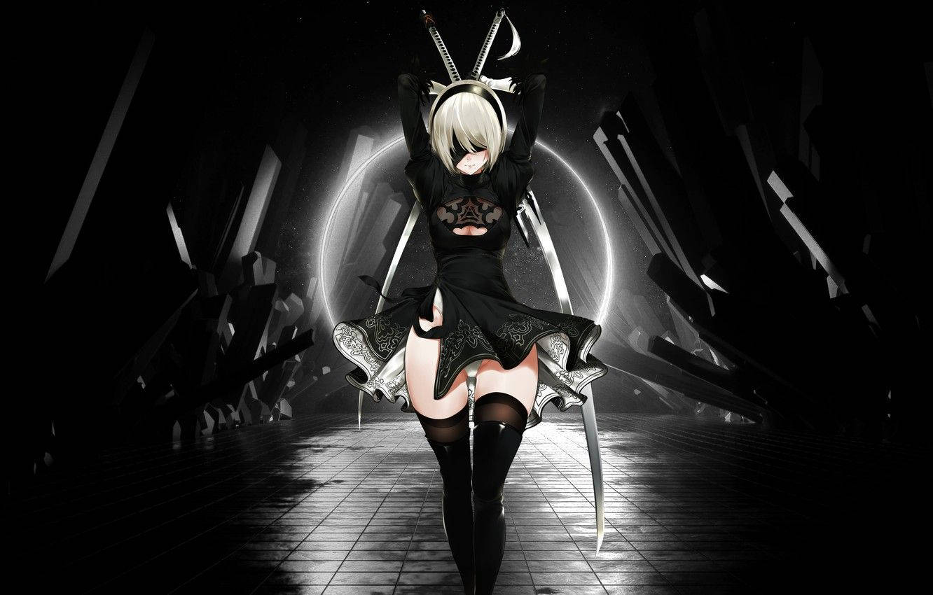 2B ブラックアニメ 壁紙