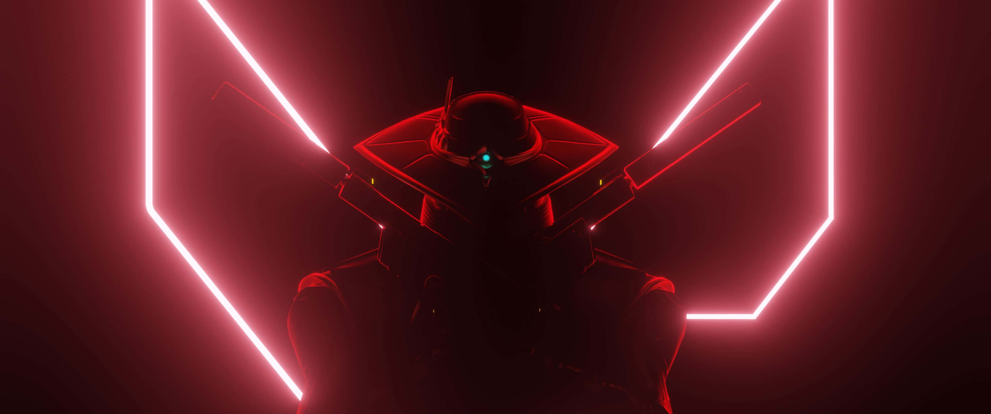 3440x1440p Valorant Cypher レッド背景 壁紙