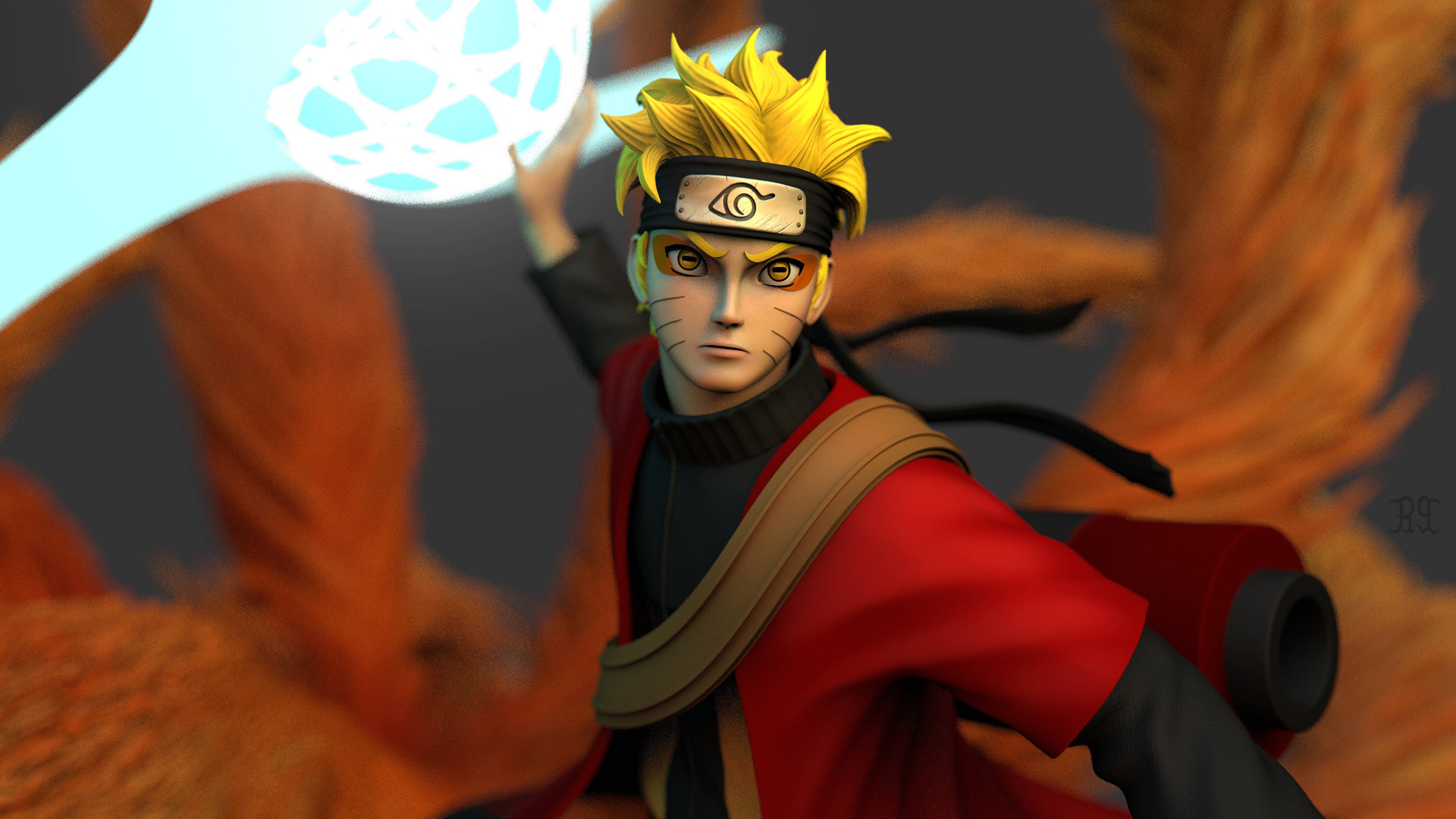 3D ナルト 4K 仙人モード 壁紙