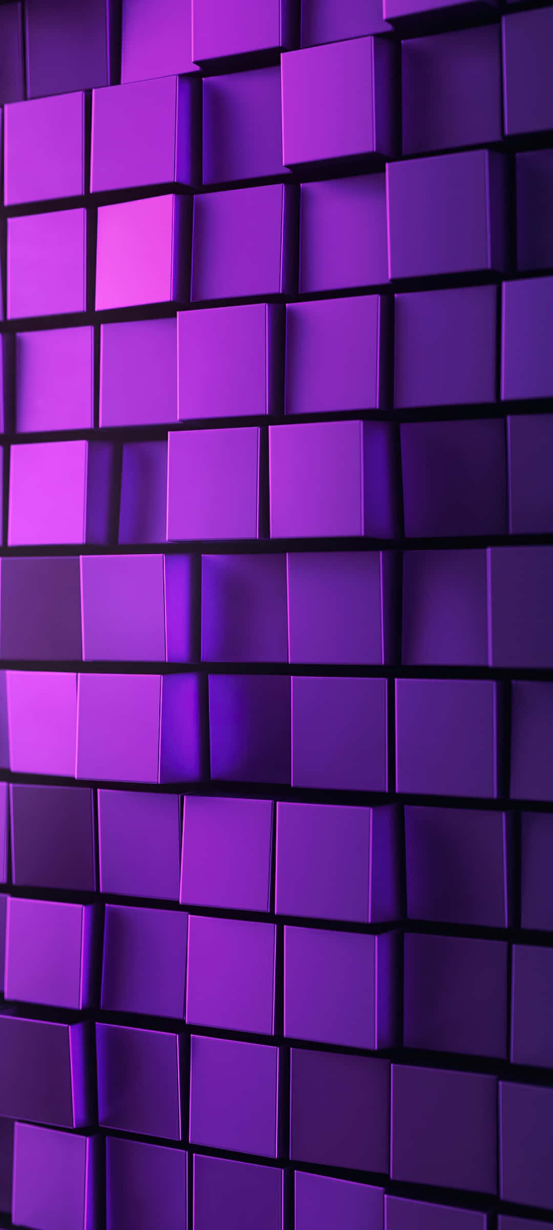 超クールな3Dパープルスクエアブロック 壁紙