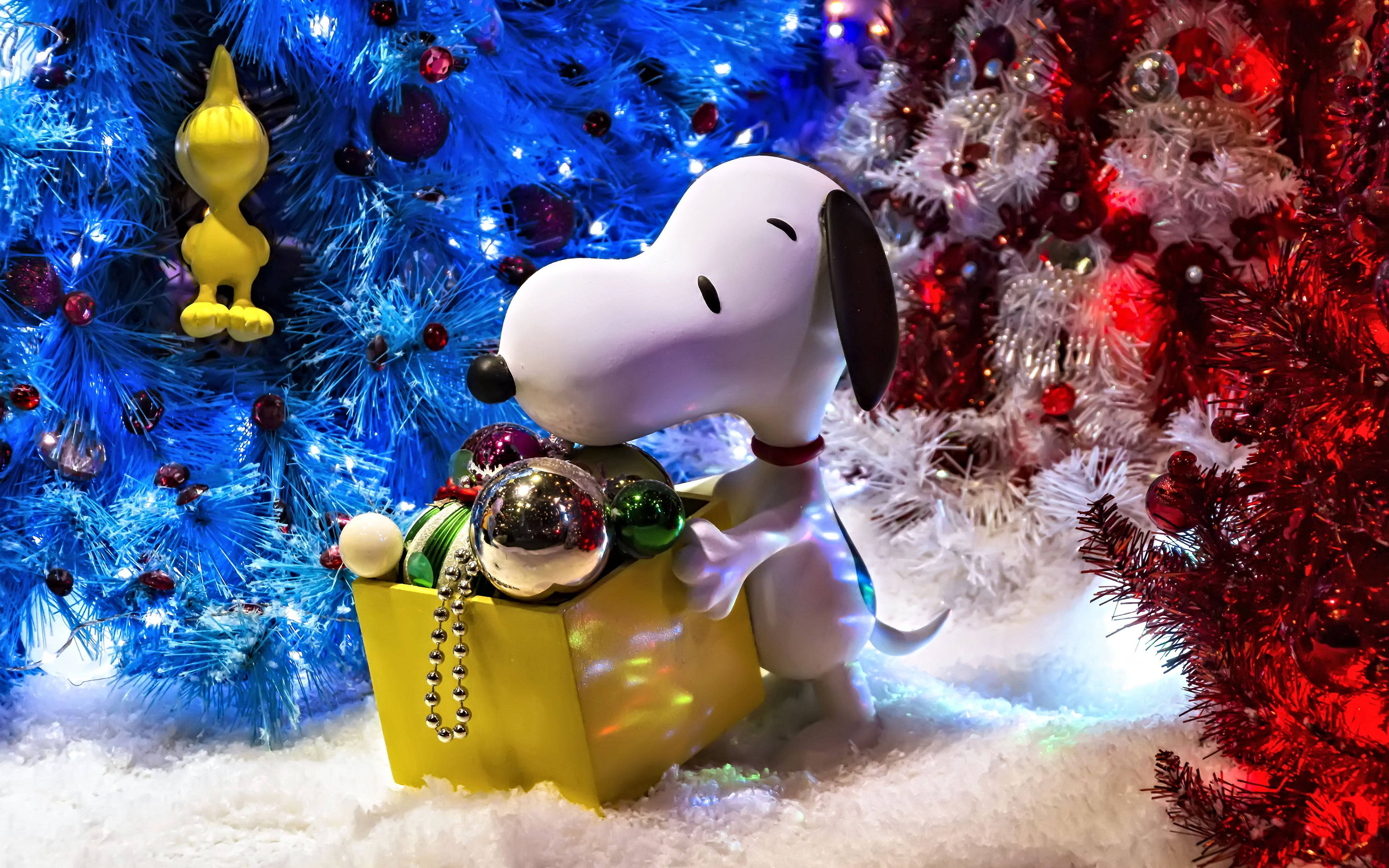 スヌーピークリスマス3D 壁紙