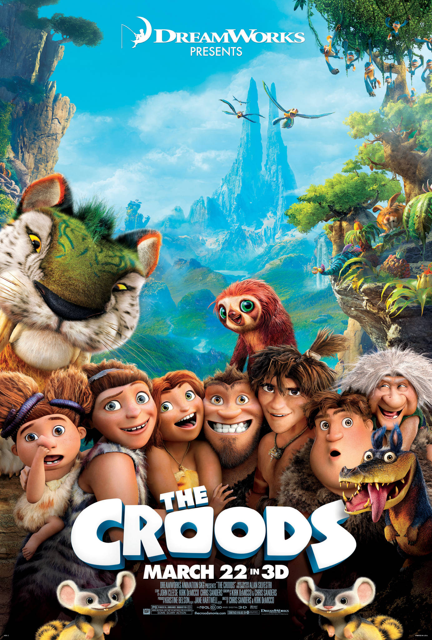 クルードさんちのあたらしい家 3D映画ポスター 壁紙