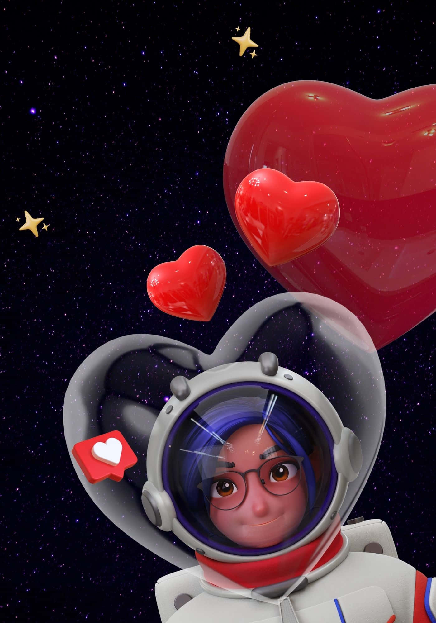 クールな3D青髪宇宙人の壁紙 壁紙