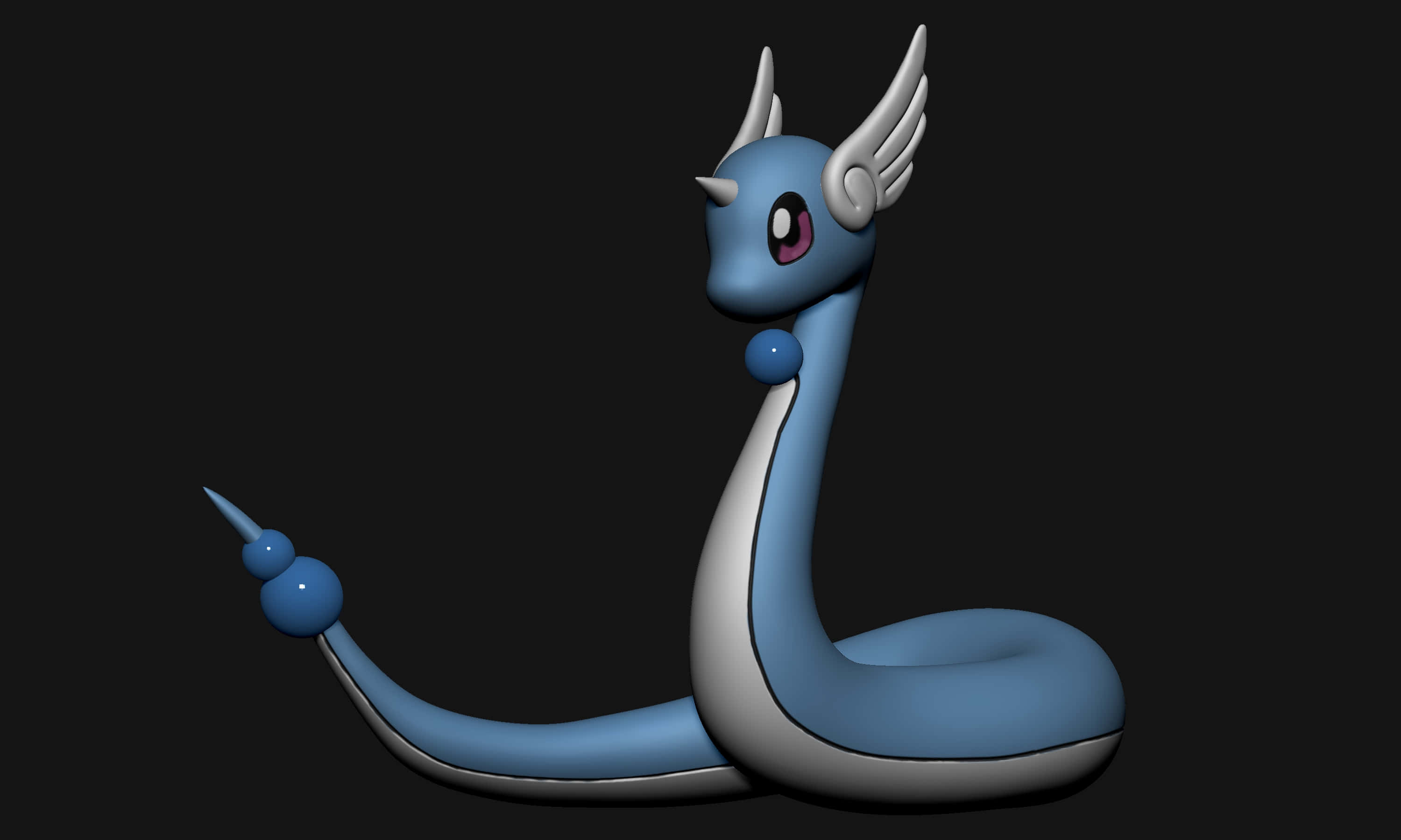 3D ドラゴンエア ポケモン 黒い背景 壁紙