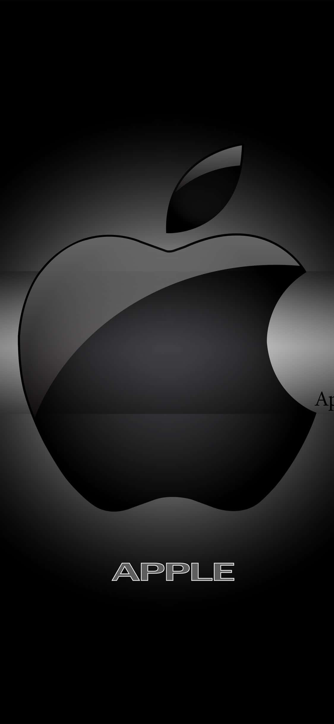 3Dピクセル3 ブラックAppleロゴ背景 壁紙