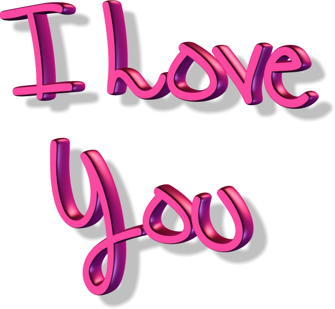 3Dの「I Love You」テキスト 壁紙