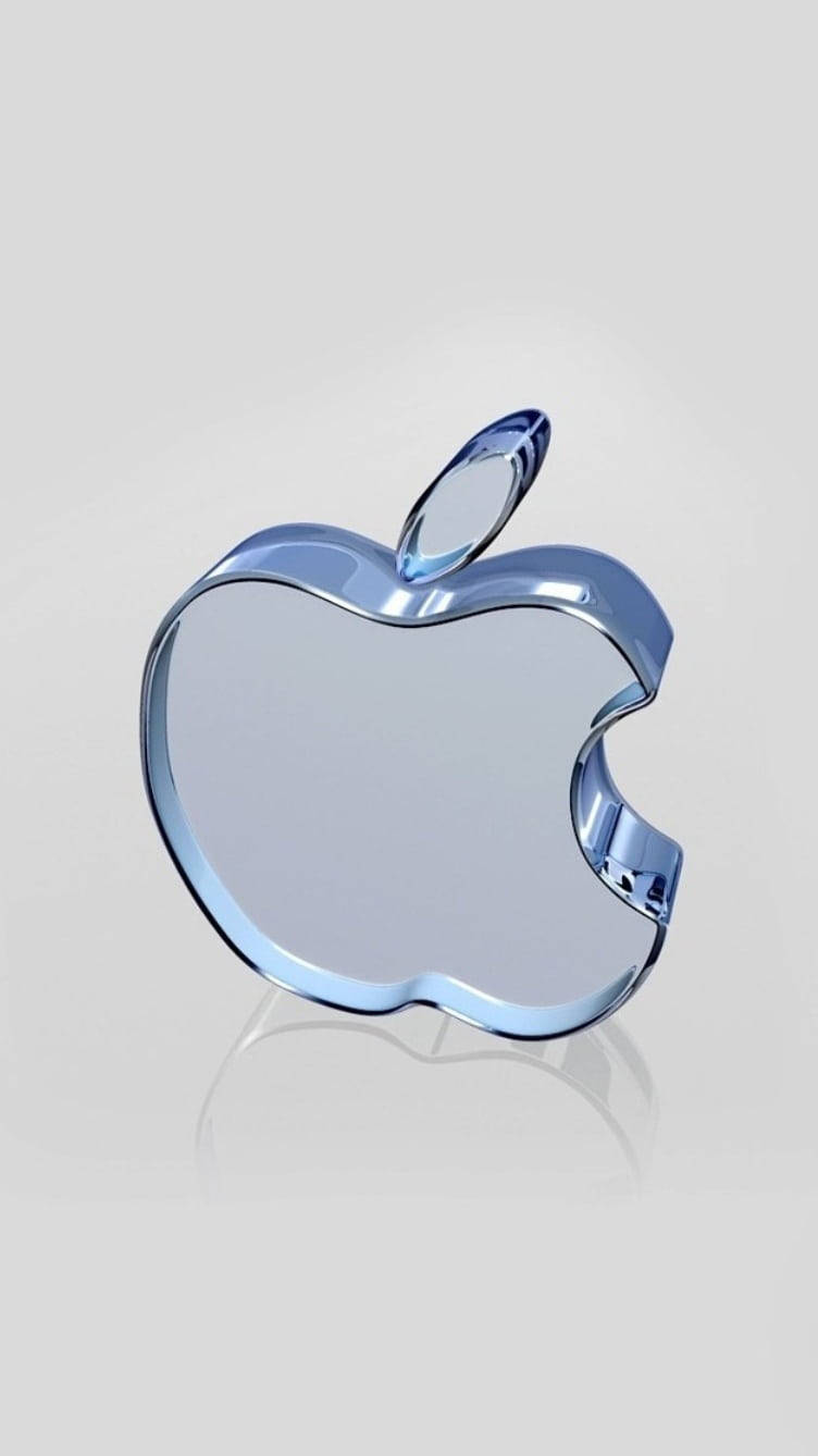 3DガラスアップルロゴiPhone 壁紙