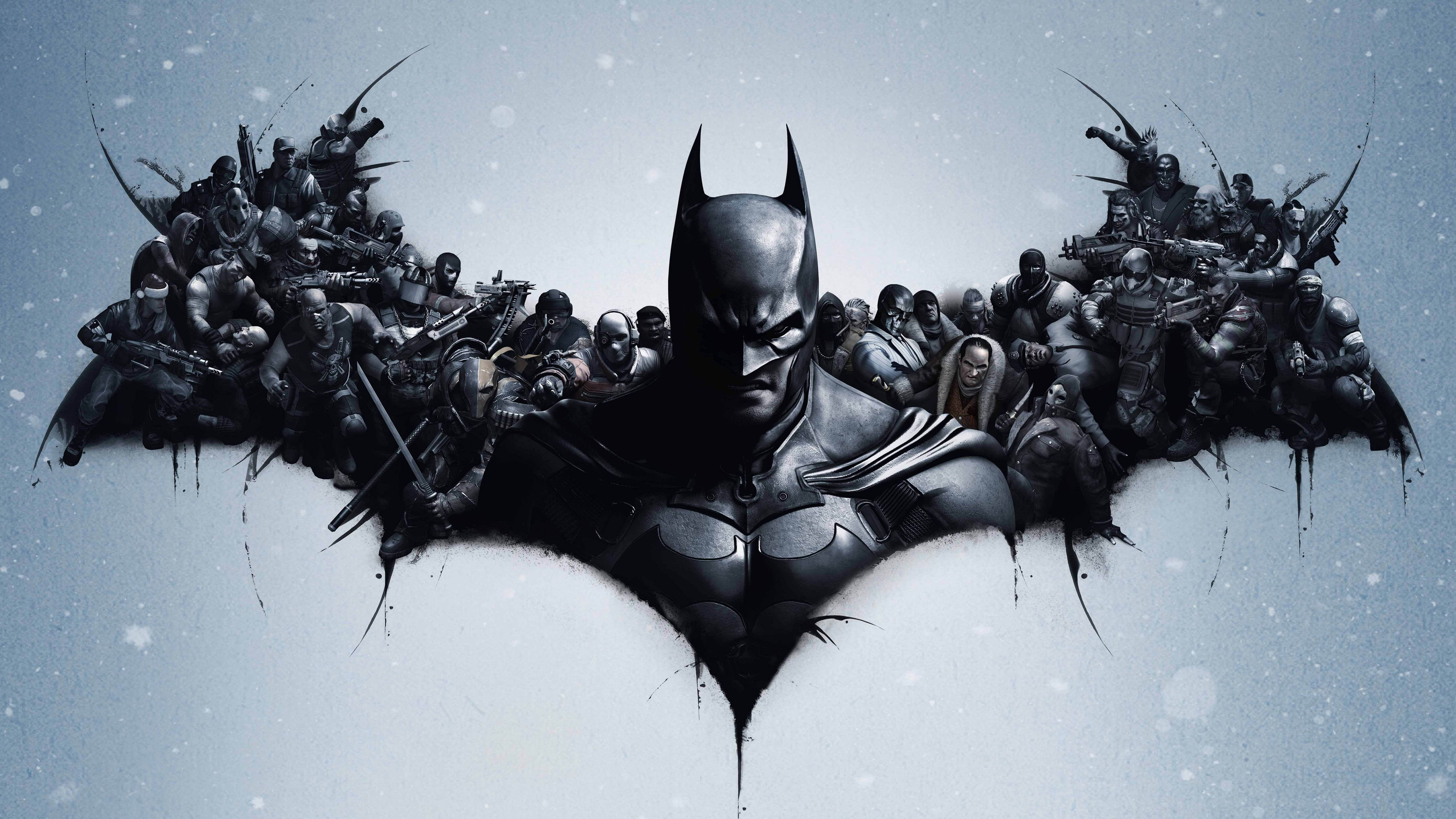 バットマン アーティスティックロゴ アーカムシティ 4K 壁紙