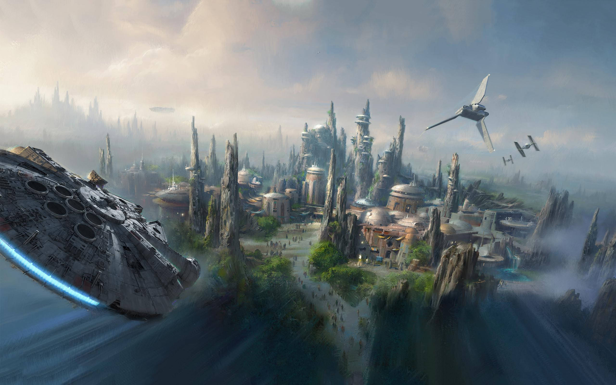 スター・ウォーズランド ディズニー 4K ウルトラワイドアート 壁紙