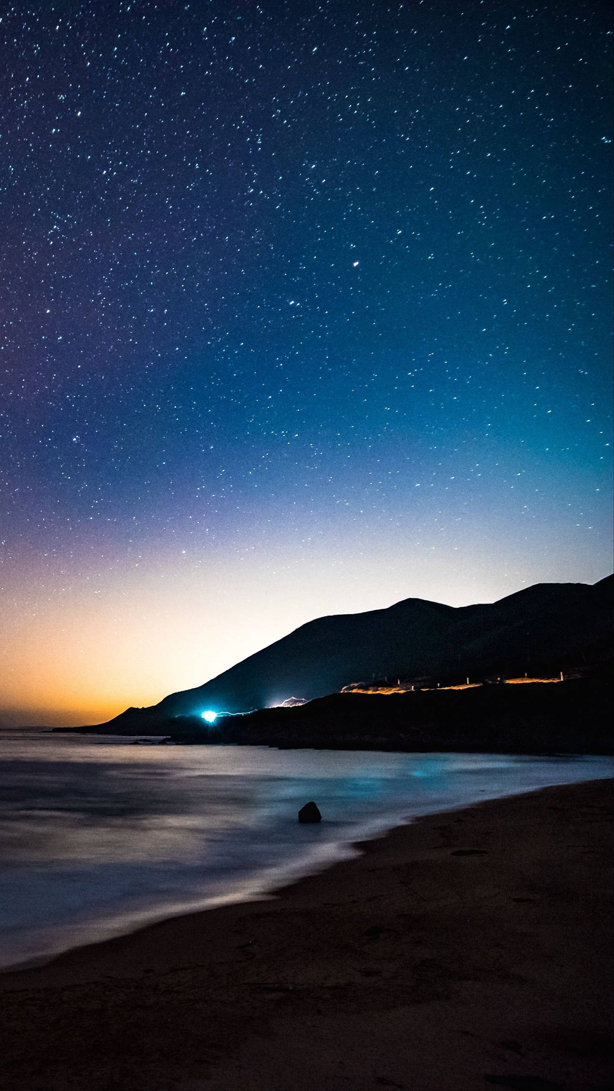 4K Android 星空の海岸 壁紙