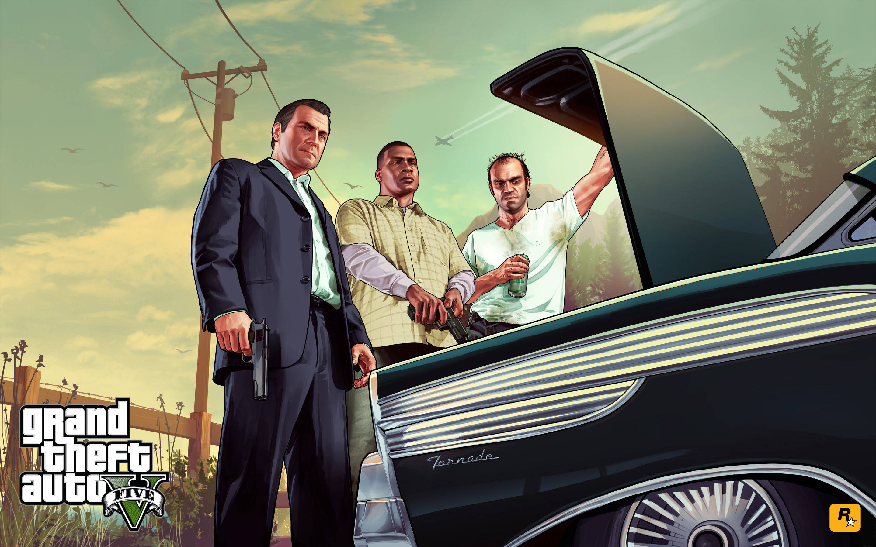 4K GTA 5 キャラクターズ フードチェック 壁紙