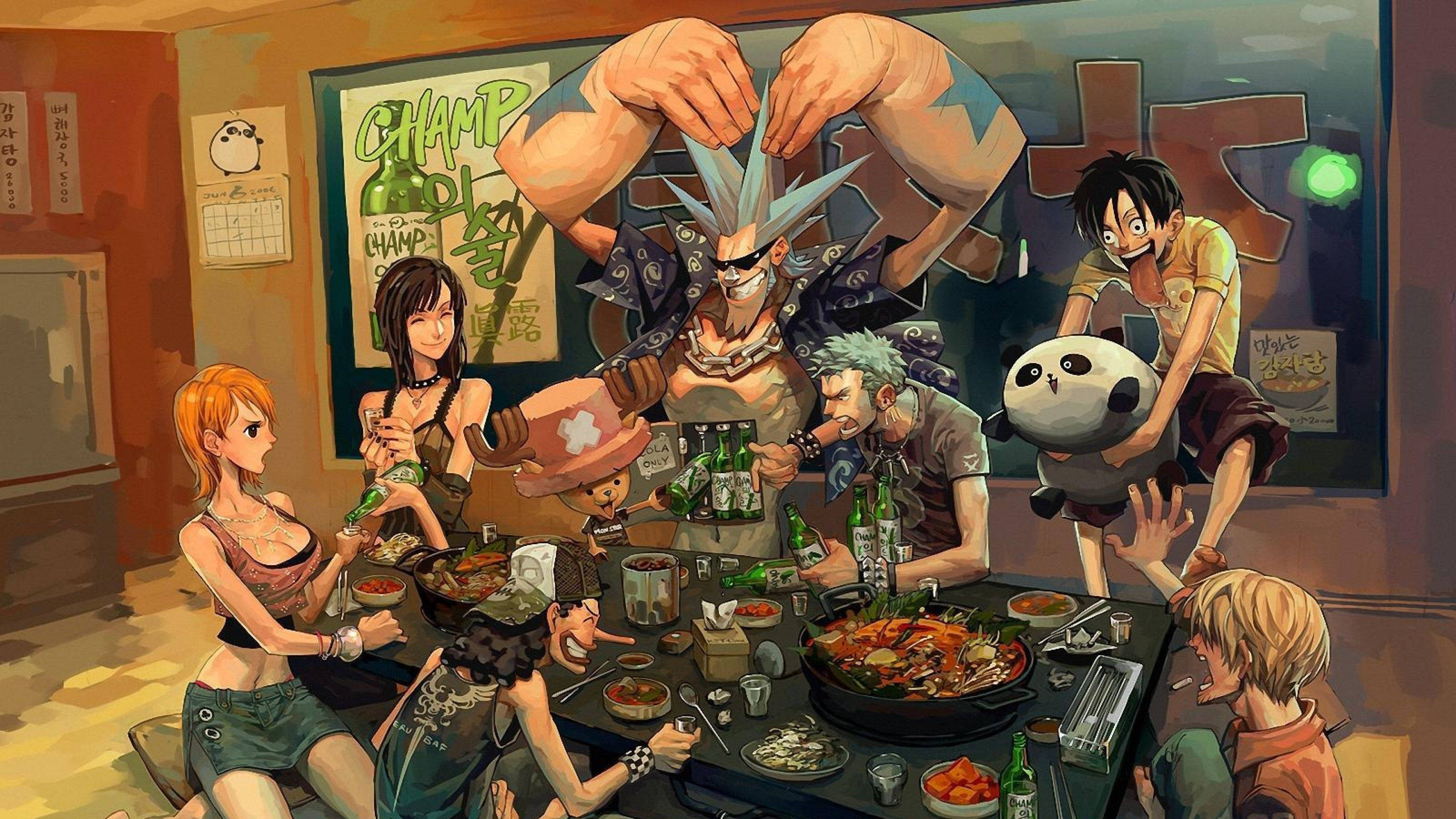 ワンピース 4K キャラクター飲酒 壁紙