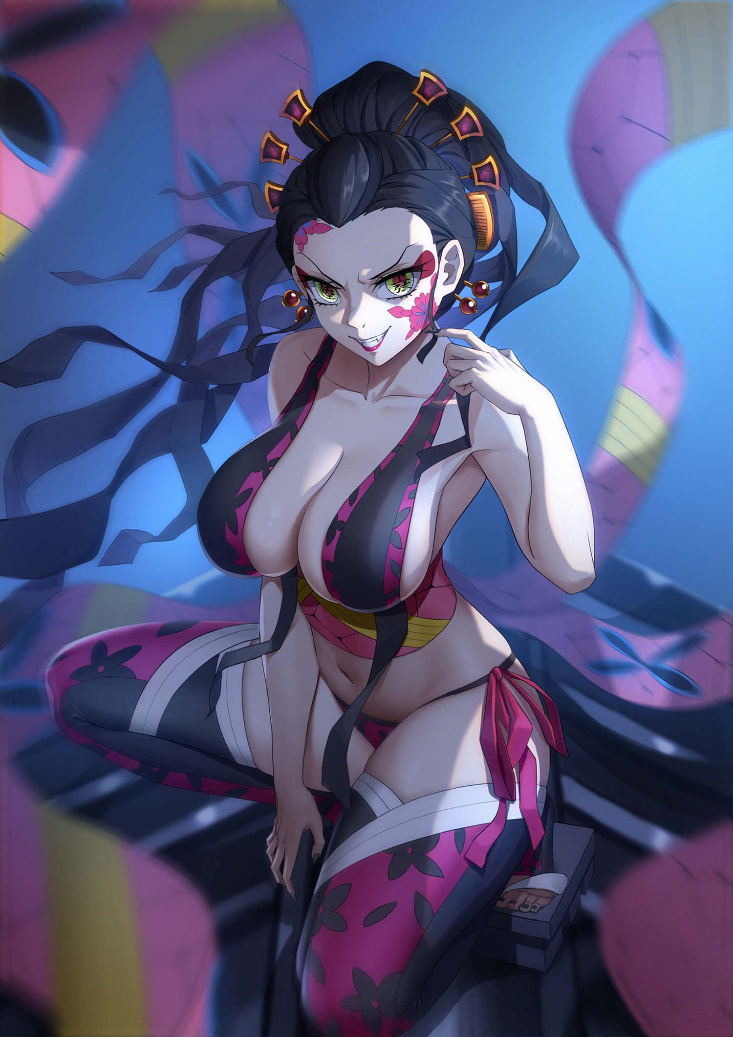 堕姫 4K 鬼滅の刃壁紙 壁紙