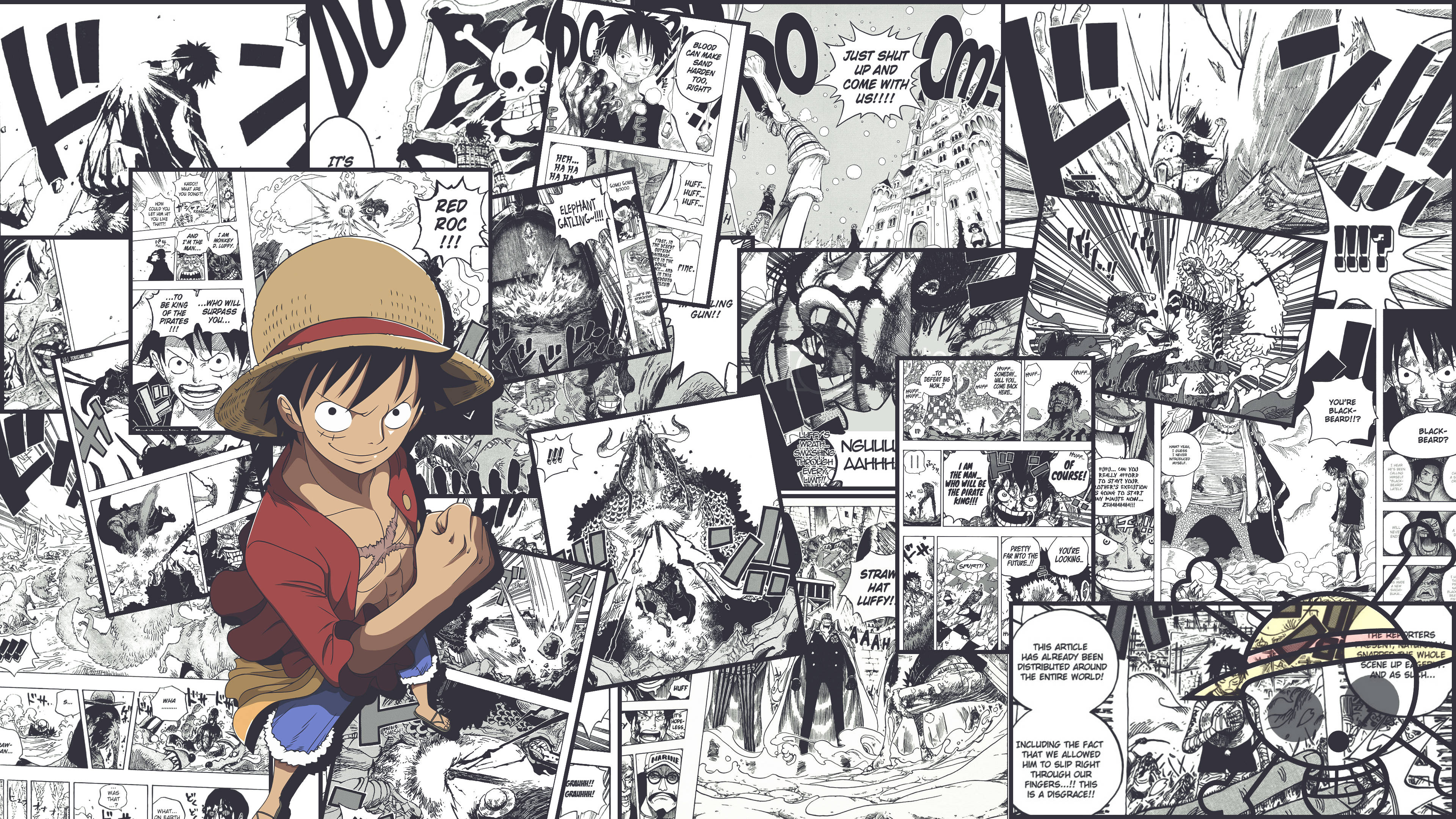 ワンピース 4K 漫画のコマページ 壁紙