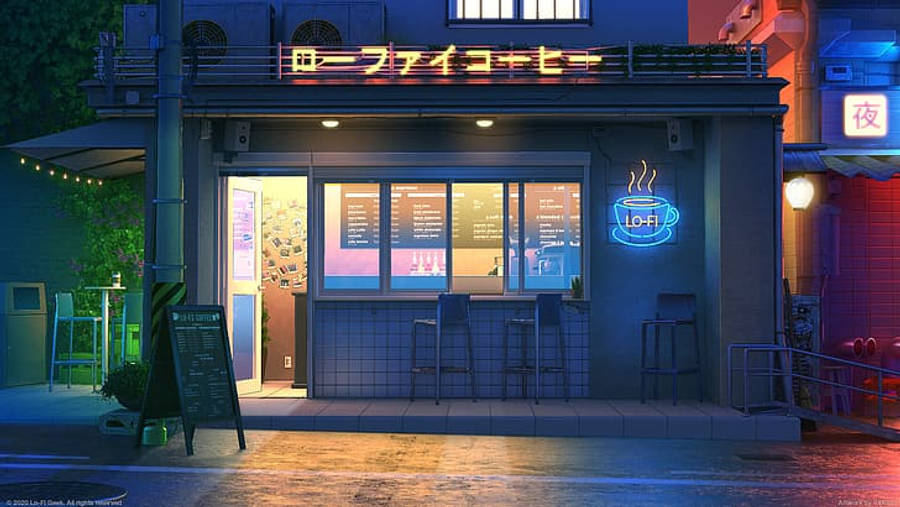カフェ 4K Lo Fi 壁紙