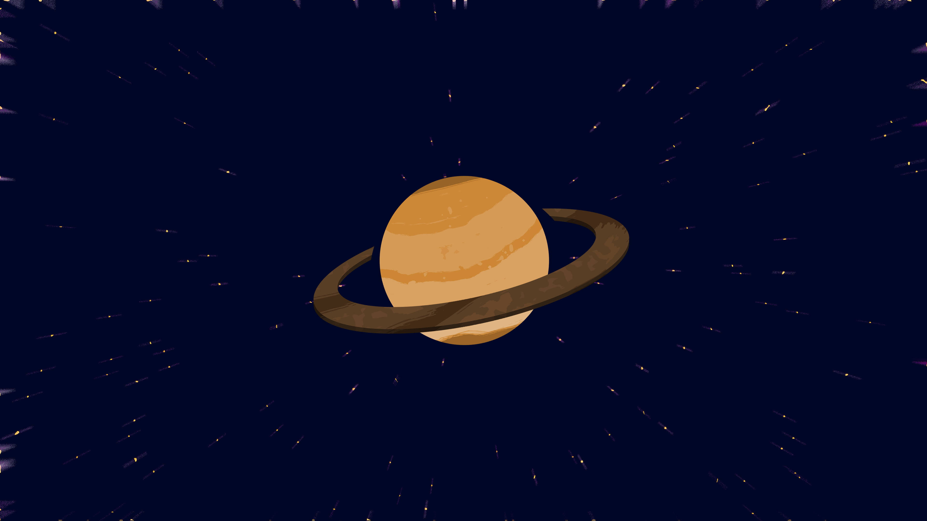 カートゥーン土星 4K 壁紙