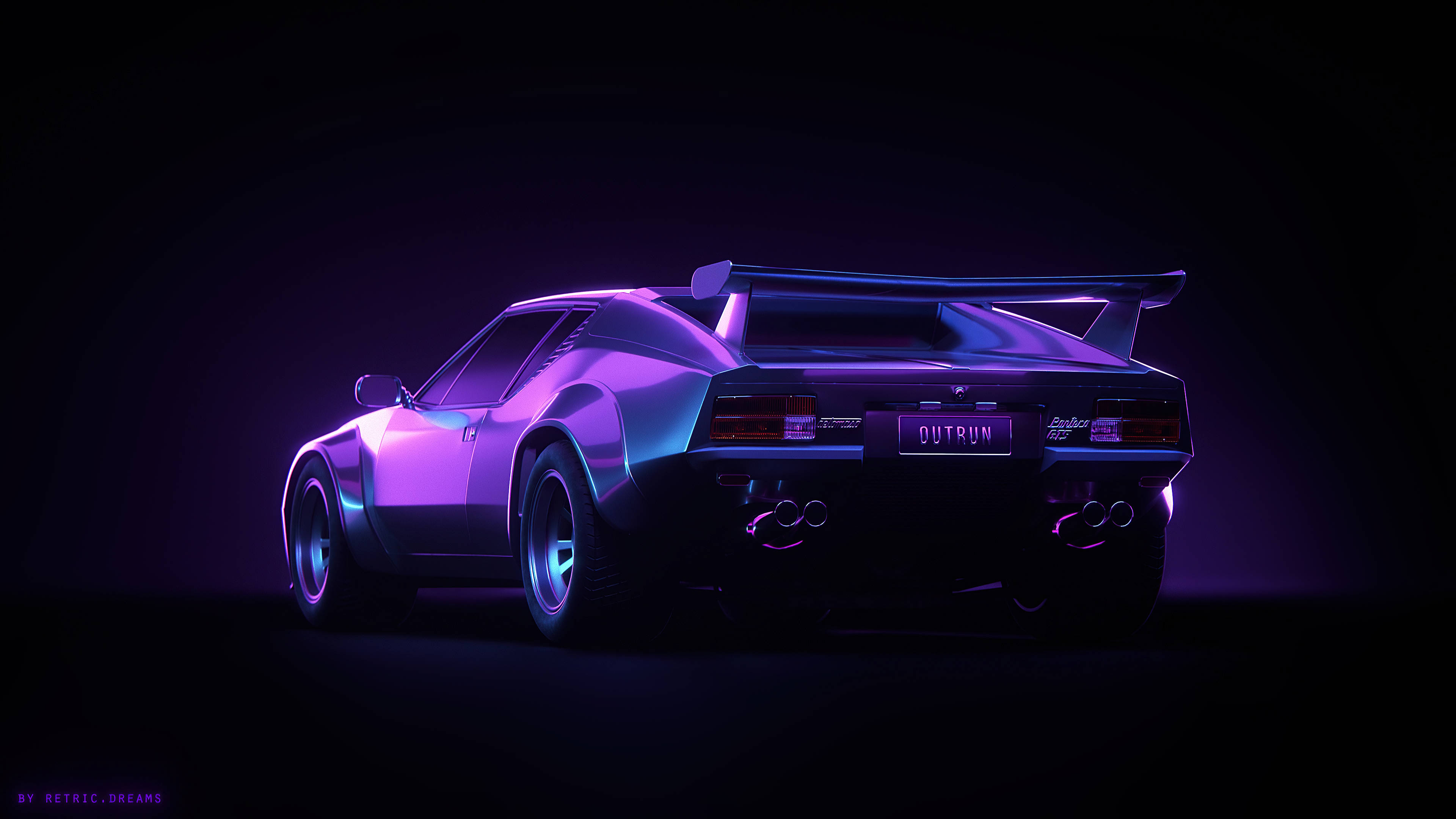 パープルポンティアック エステティック 4K カー 壁紙