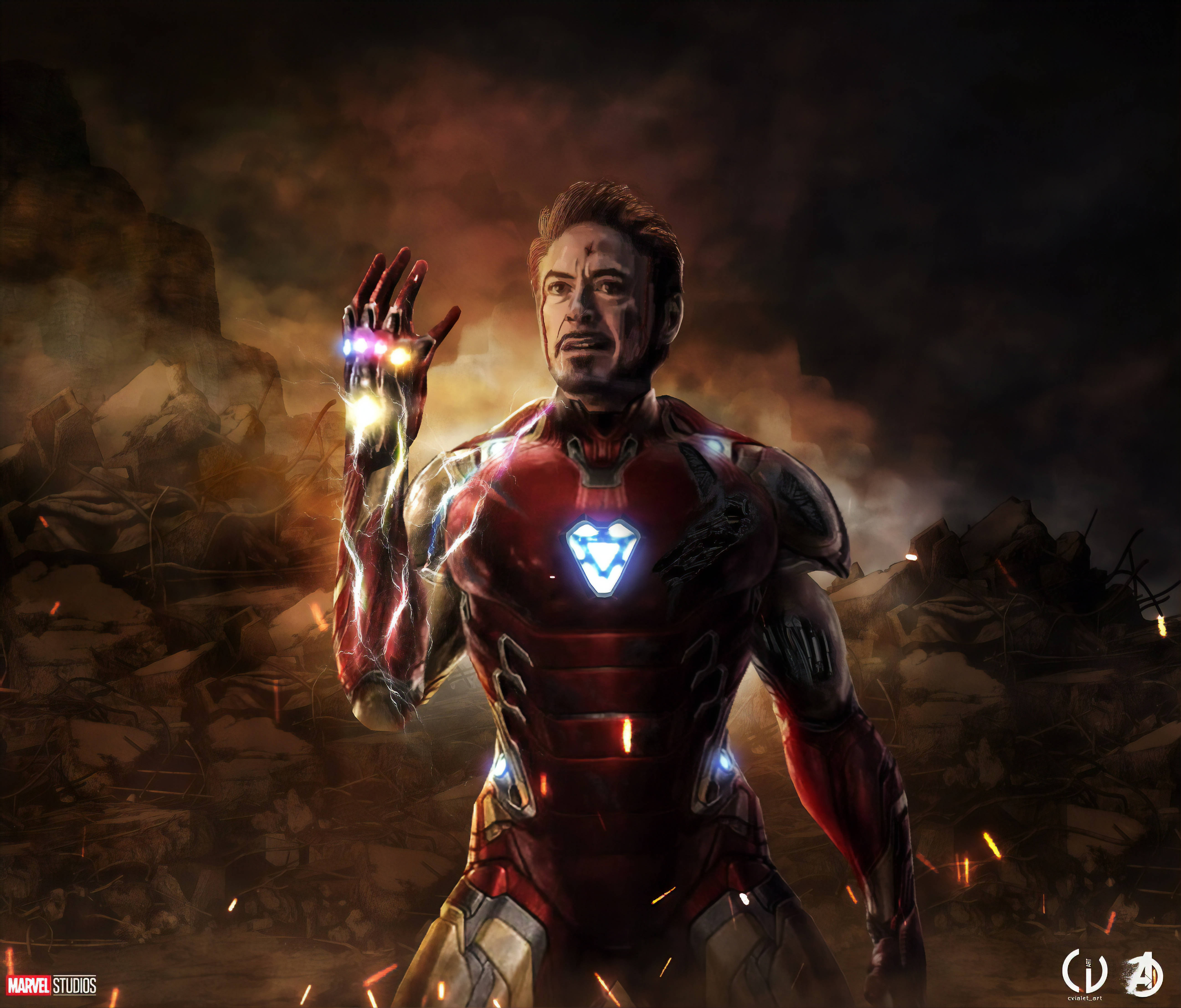 アイアンマン スナップ 4K Marvel iPhone 壁紙
