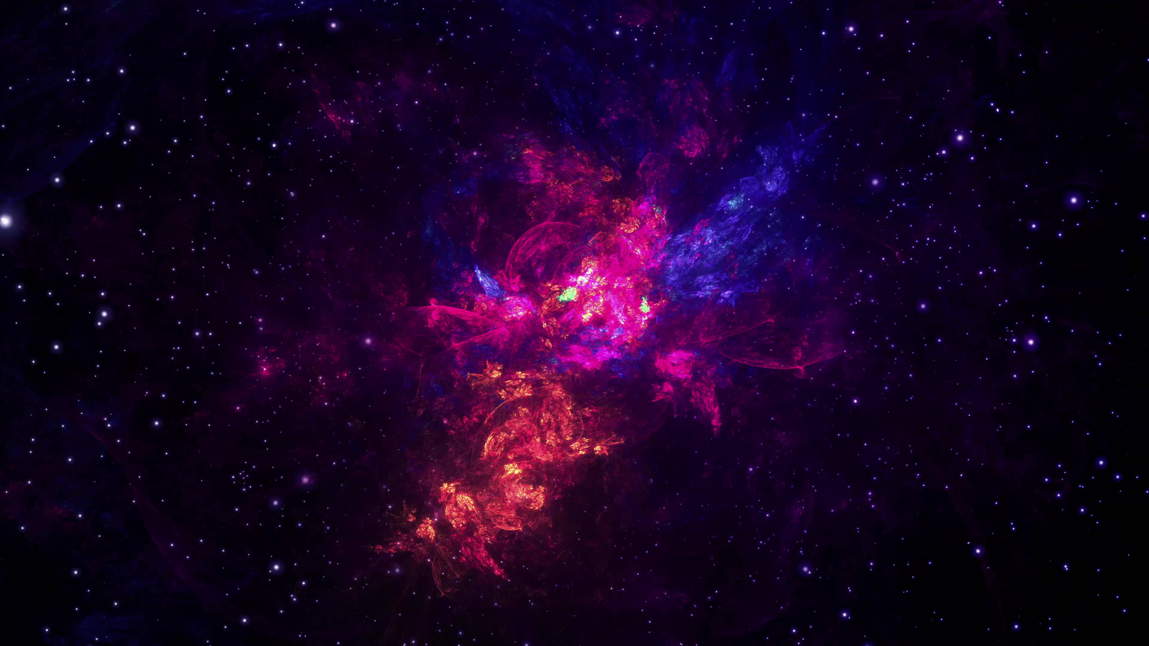 4K動く抽象宇宙デスクトップ 壁紙