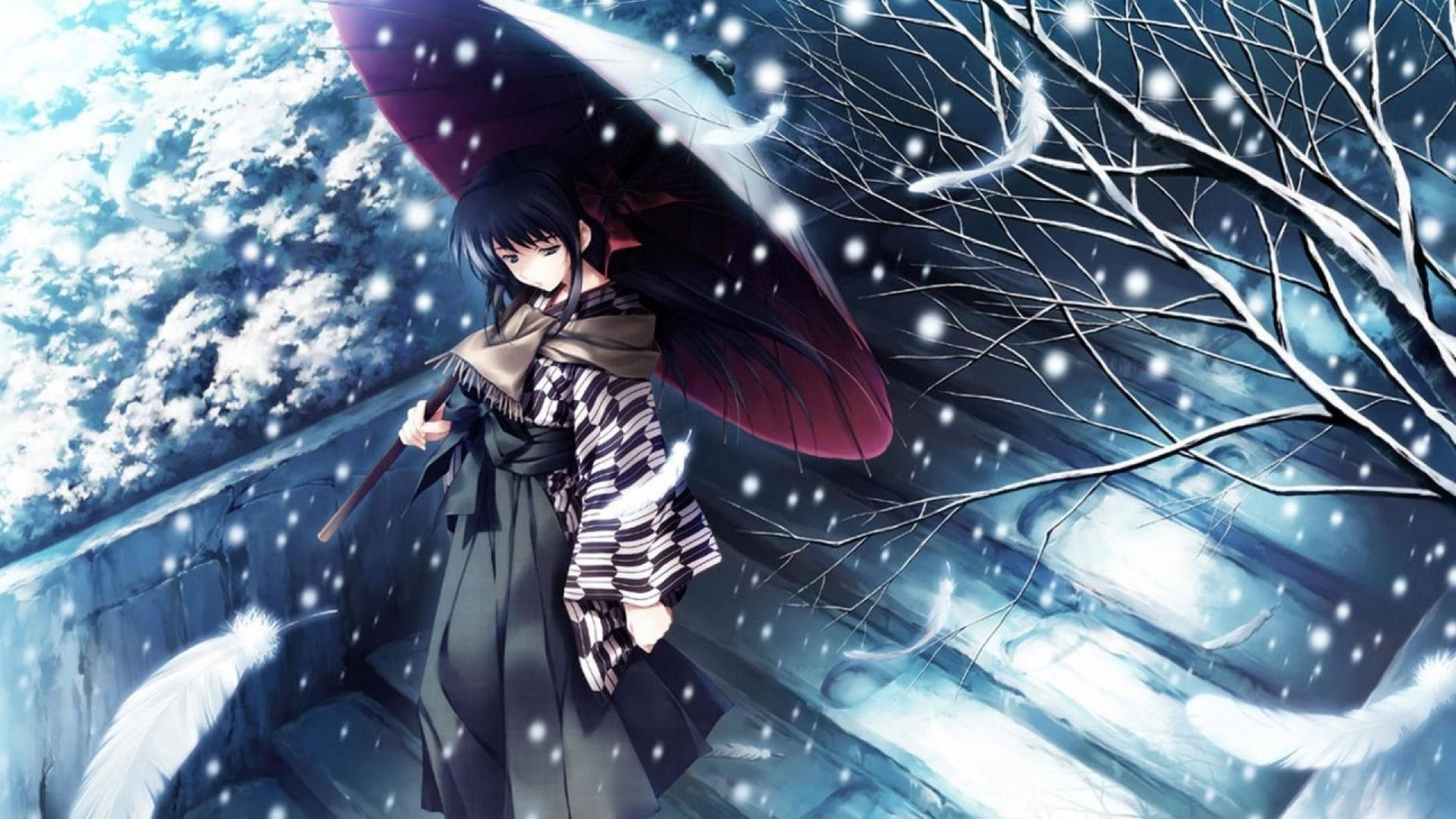 4K PFP 雪の中の杉菜美樹 壁紙