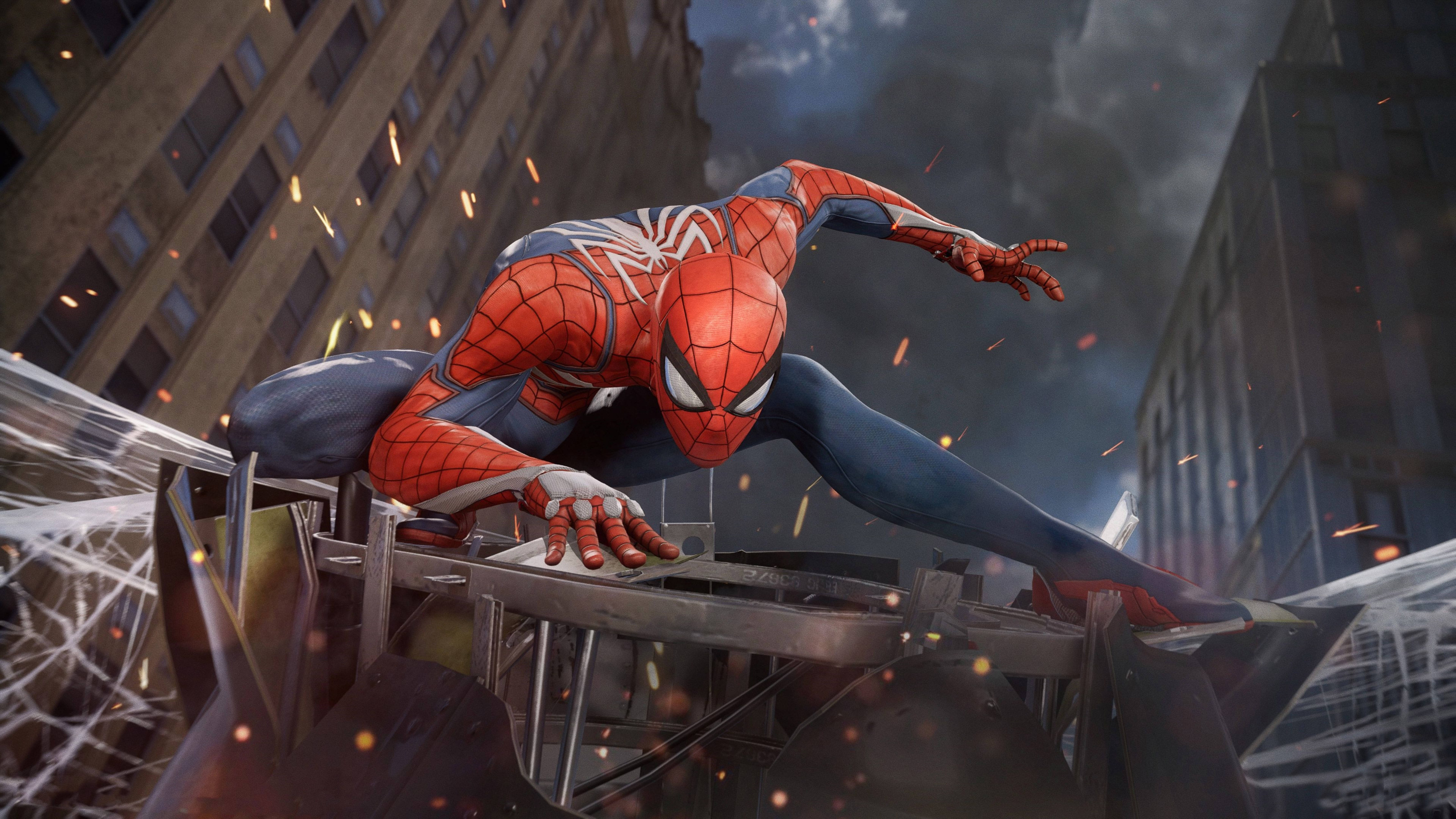 マーベル スパイダーマン スーパーヒーローポーズ 4K PS4 壁紙