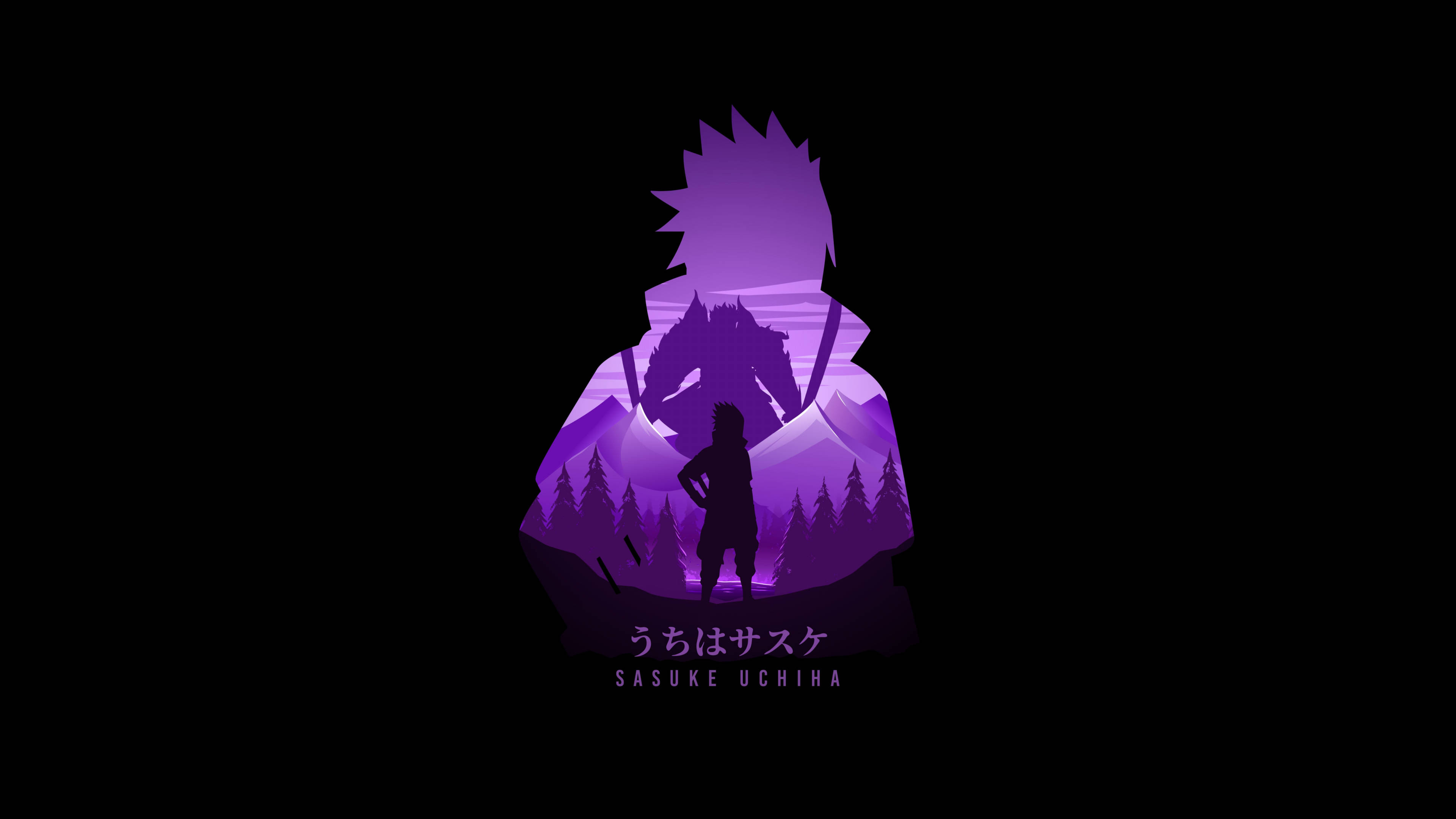 サスケ シルエット 4K 壁紙
