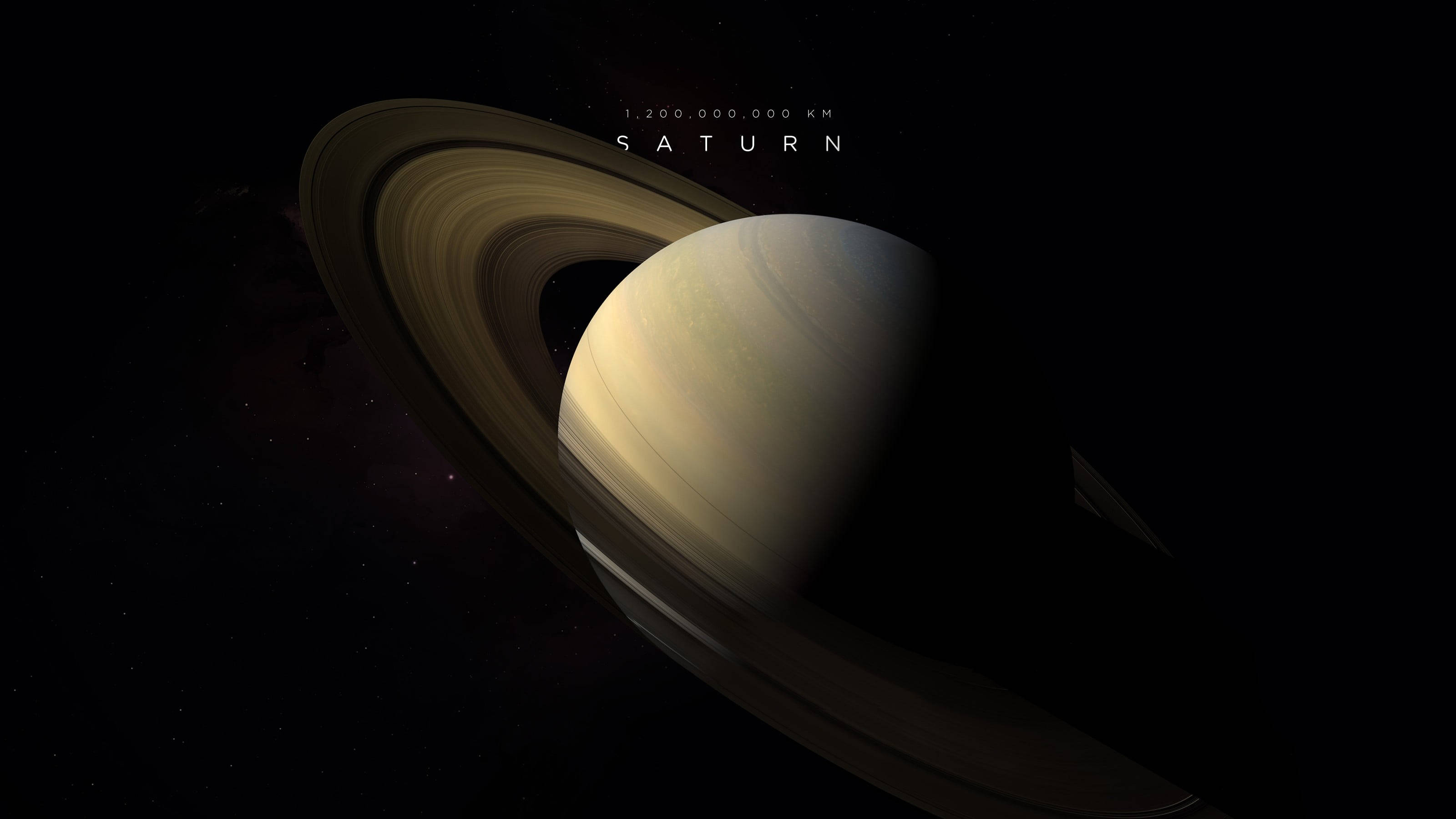 遠くの土星 4K 壁紙