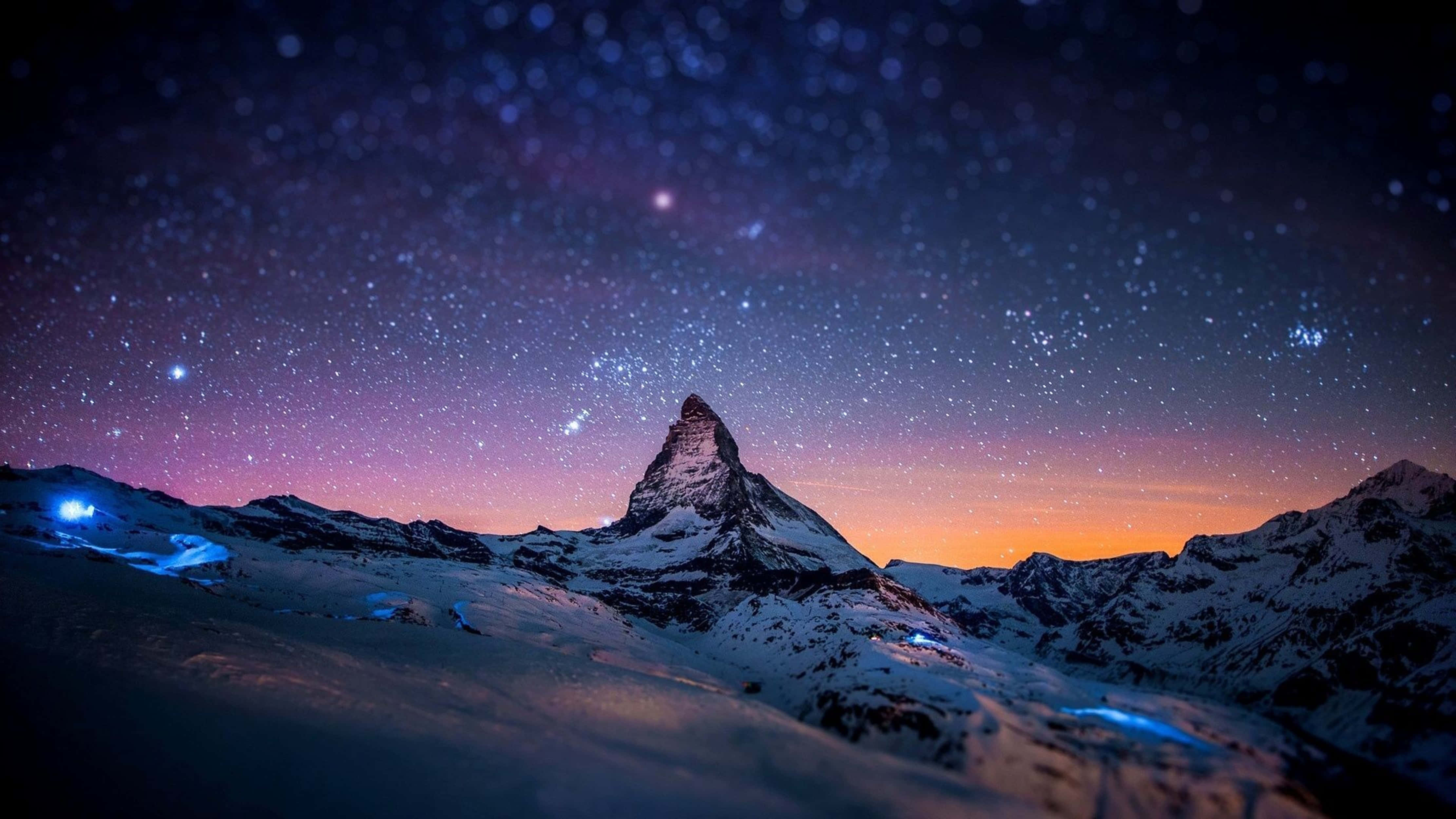 4K ユニバース マッターホルンの夜景 壁紙