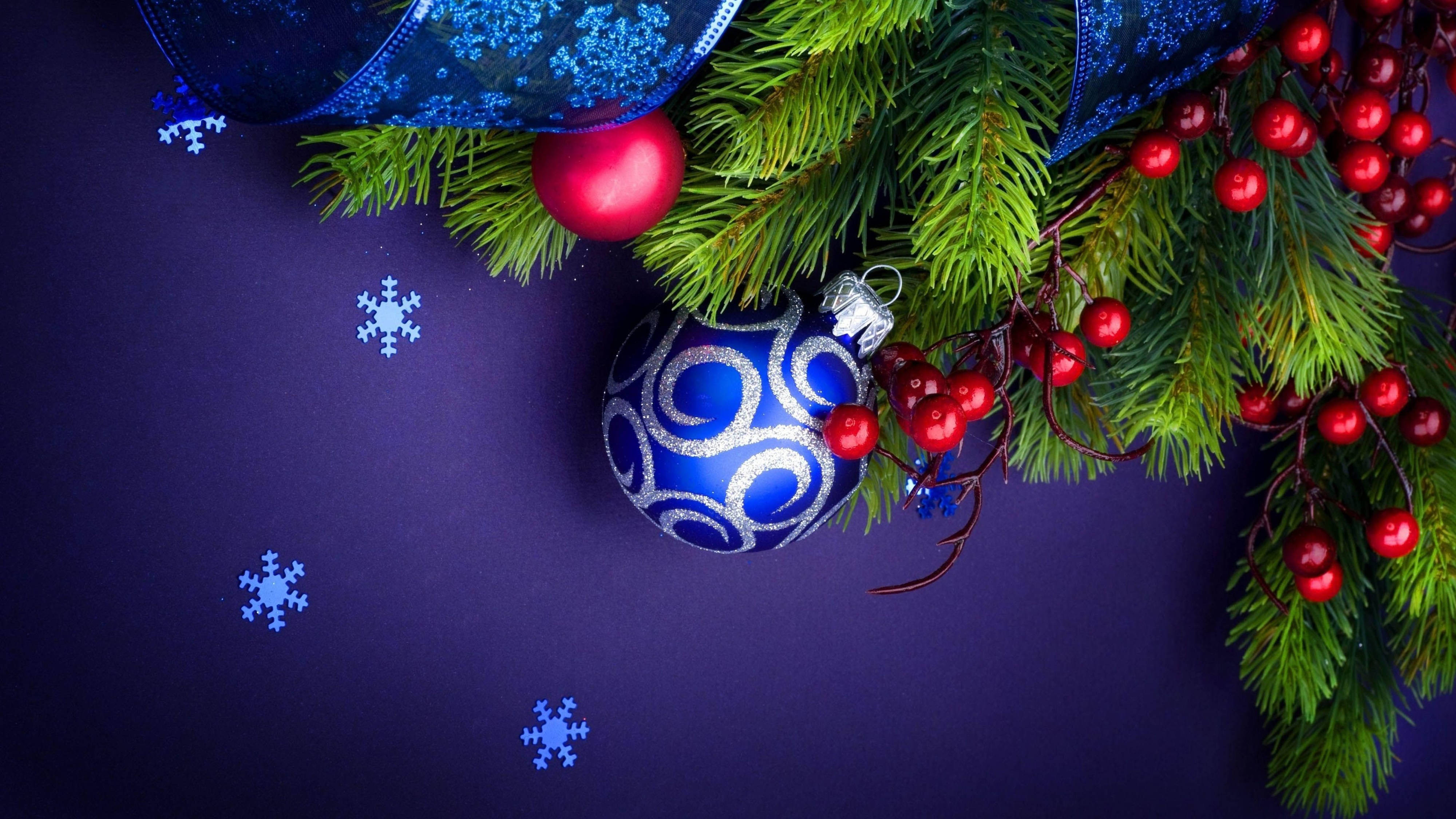 4K Ultra HD クリスマスボール 壁紙