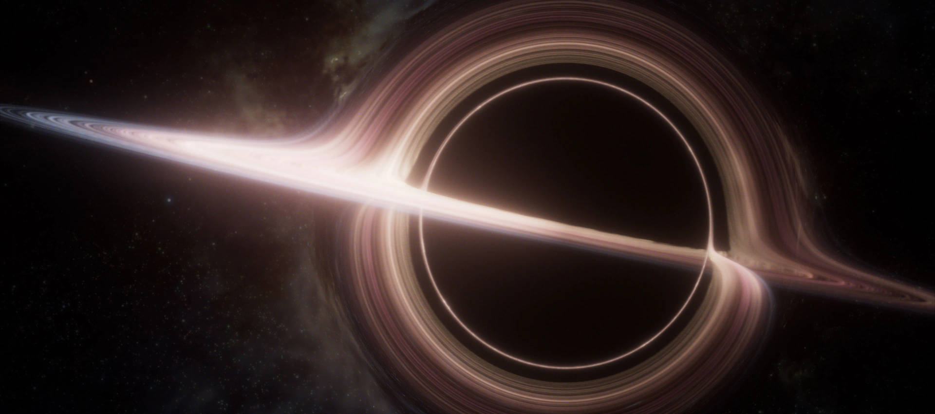 4K パステルカラーのブラックホール事象の地平線 — 宇宙 GIF 壁紙