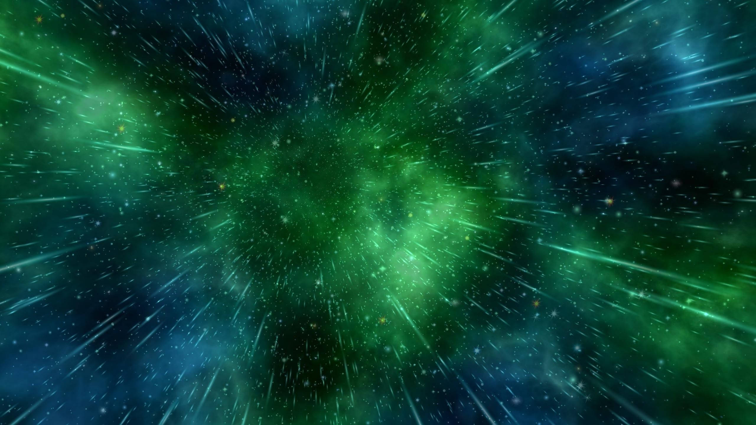 4K 動く青と緑の雨粒 壁紙