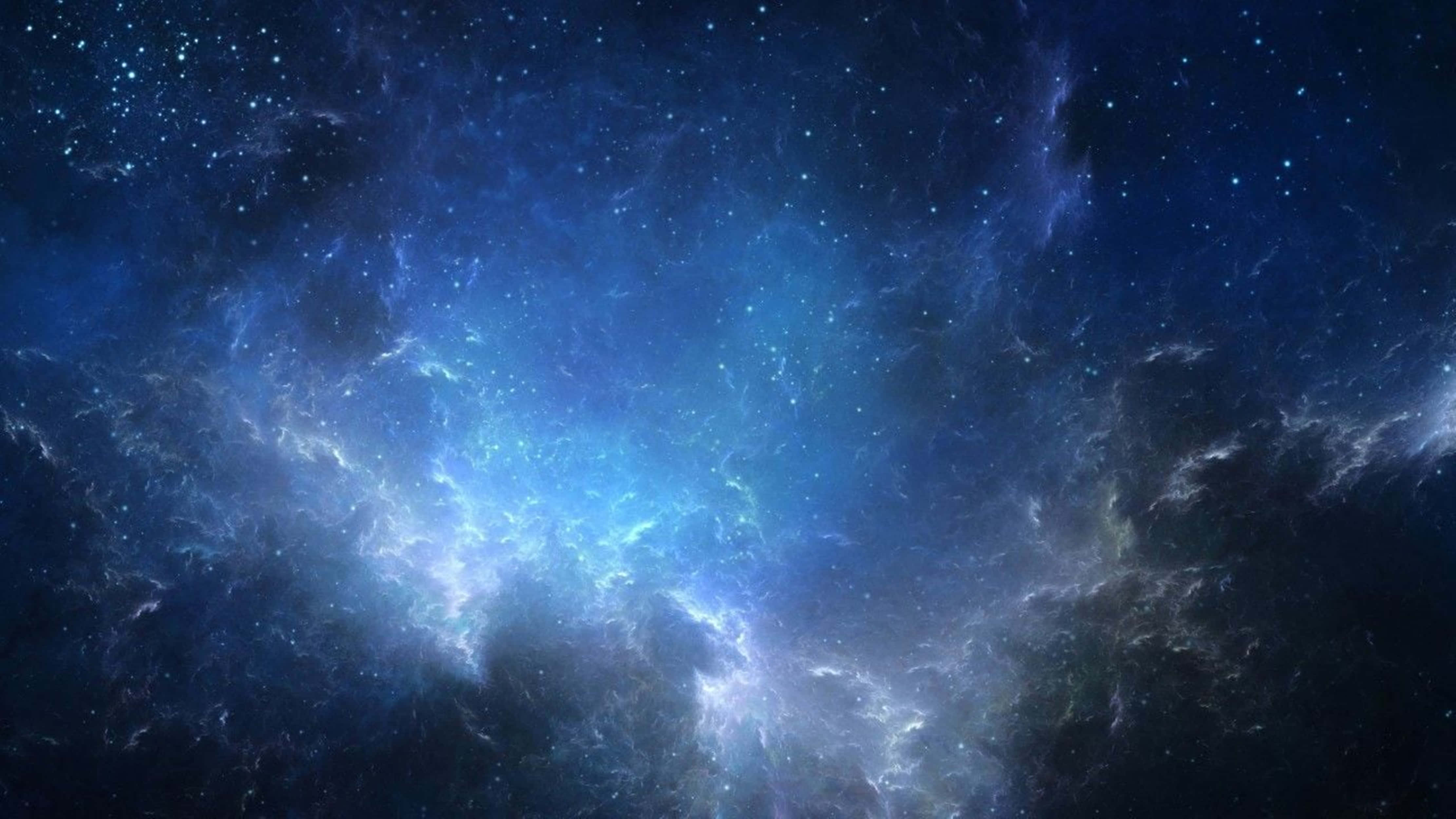 4K 青い星雲の宇宙 壁紙