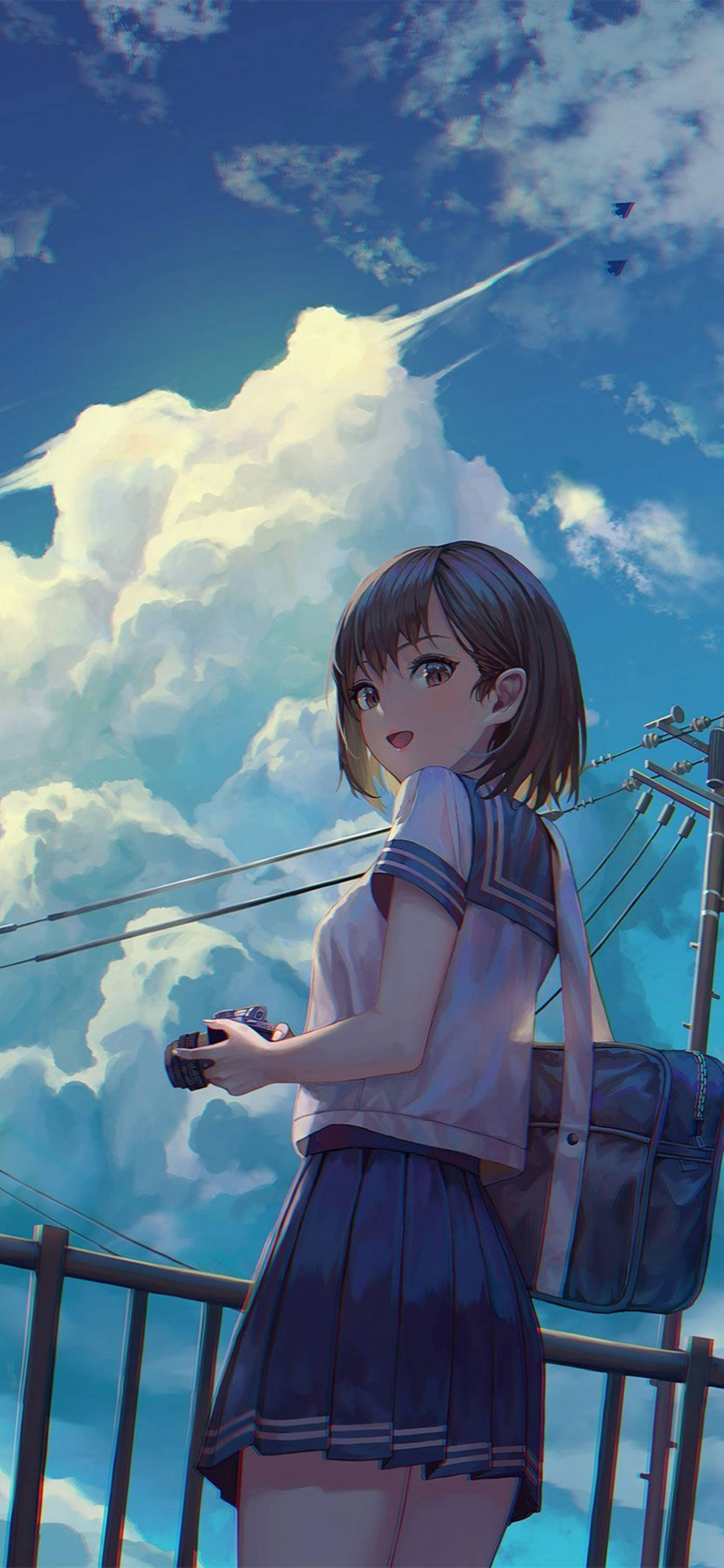 4Kアニメ iPhoneかわいい女子高生