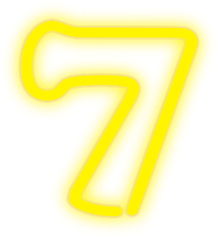 ネオンイエローの数字の7 壁紙